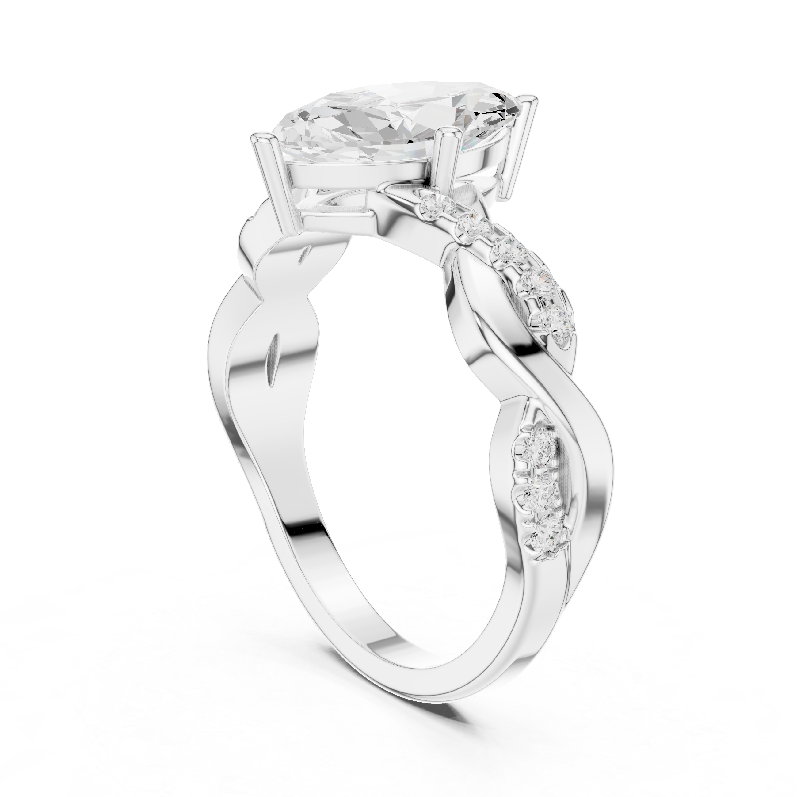 Designer crescent-shaped earrings with curved modern silhouette.