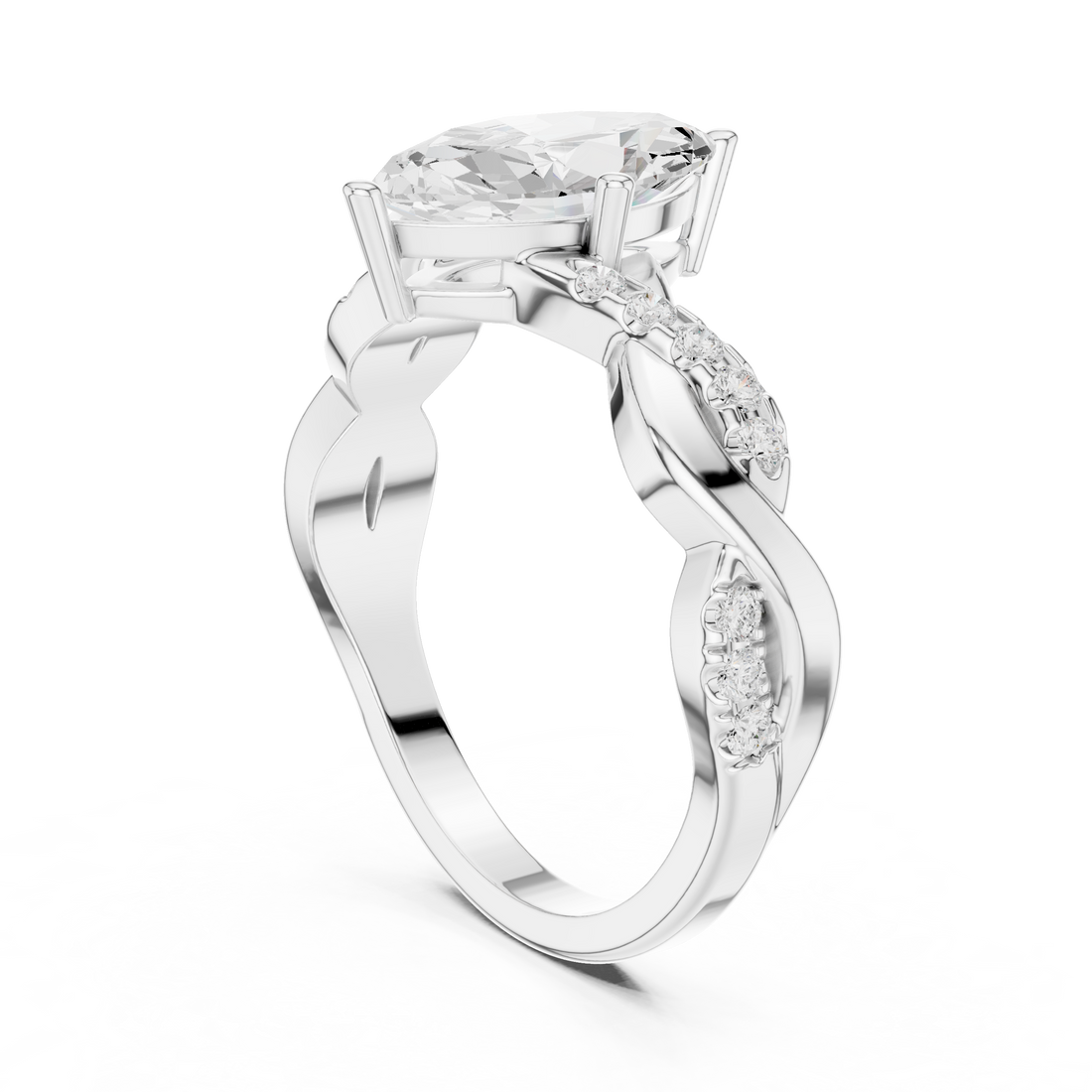 Designer crescent-shaped earrings with curved modern silhouette.