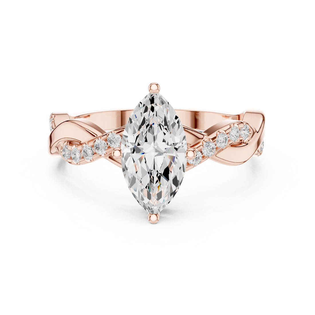 Modern triangle stud earrings with geometric design and contemporary appearance.