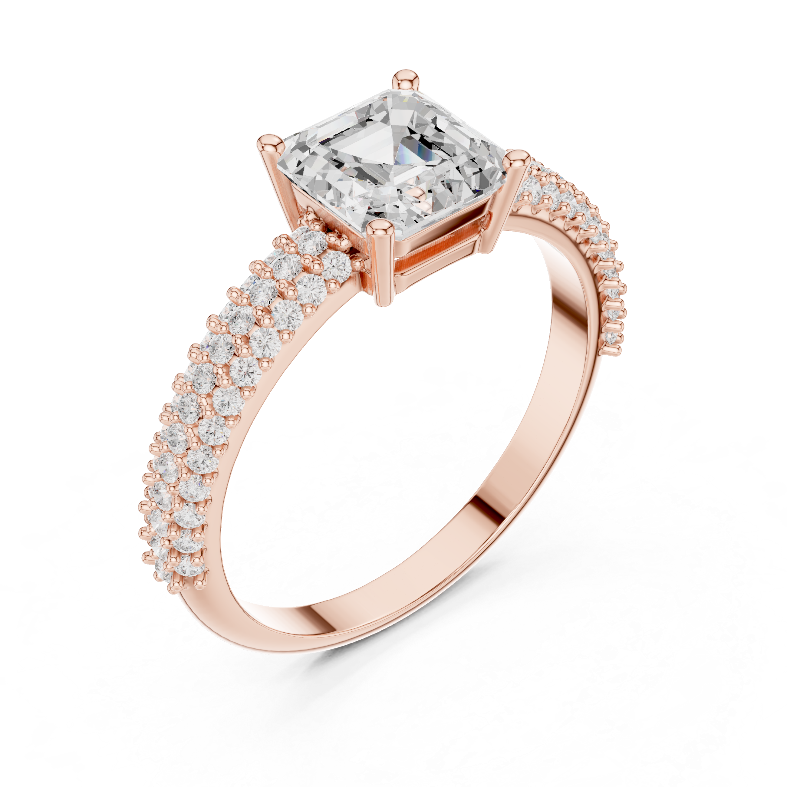 Elegant nose pin featuring tiny solitaire diamond in sleek gold mount.