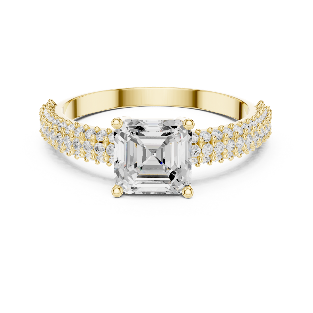 Luxury diamond anklet featuring sparkling stones in continuous row.