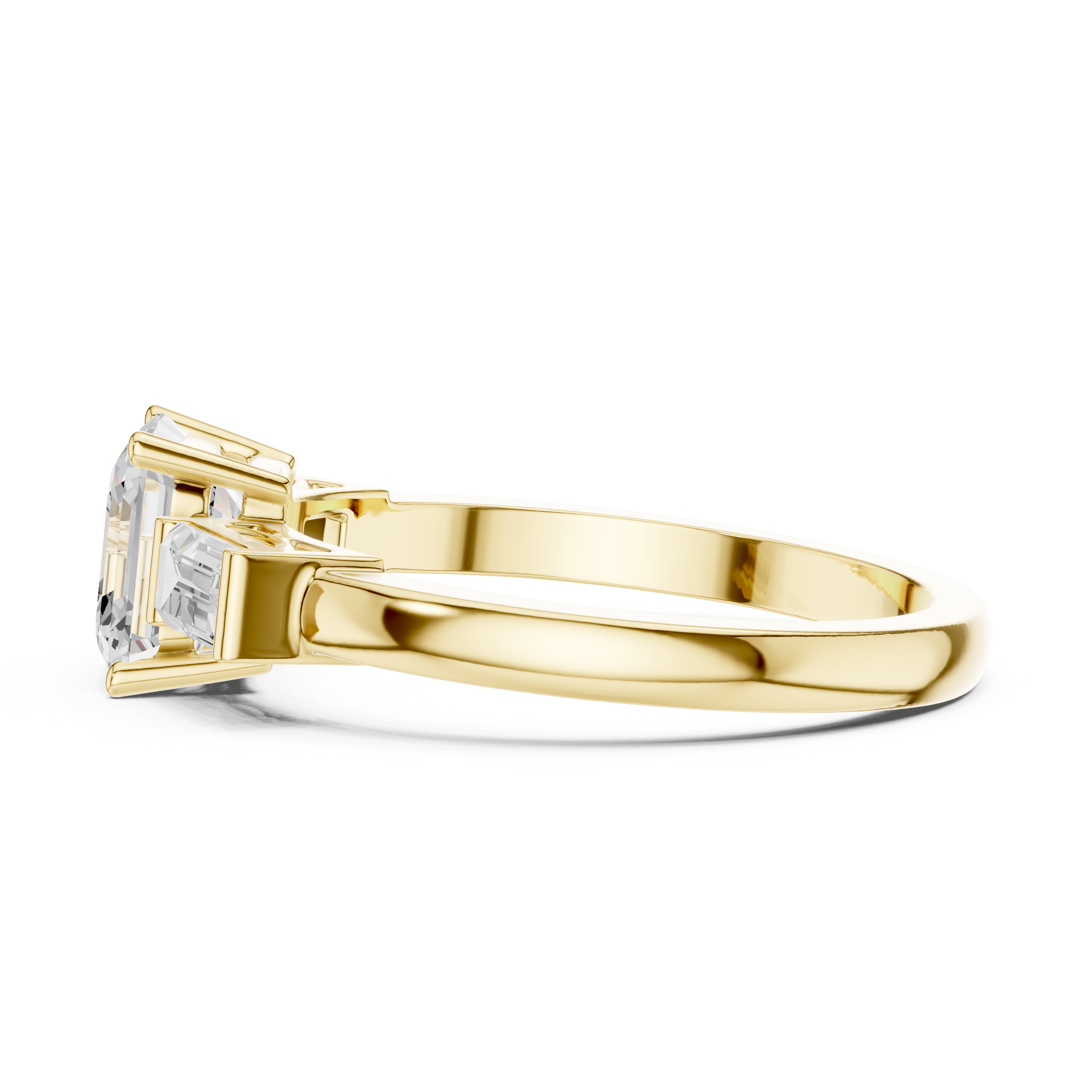 Stylish multi-band ring featuring layered metal structure.