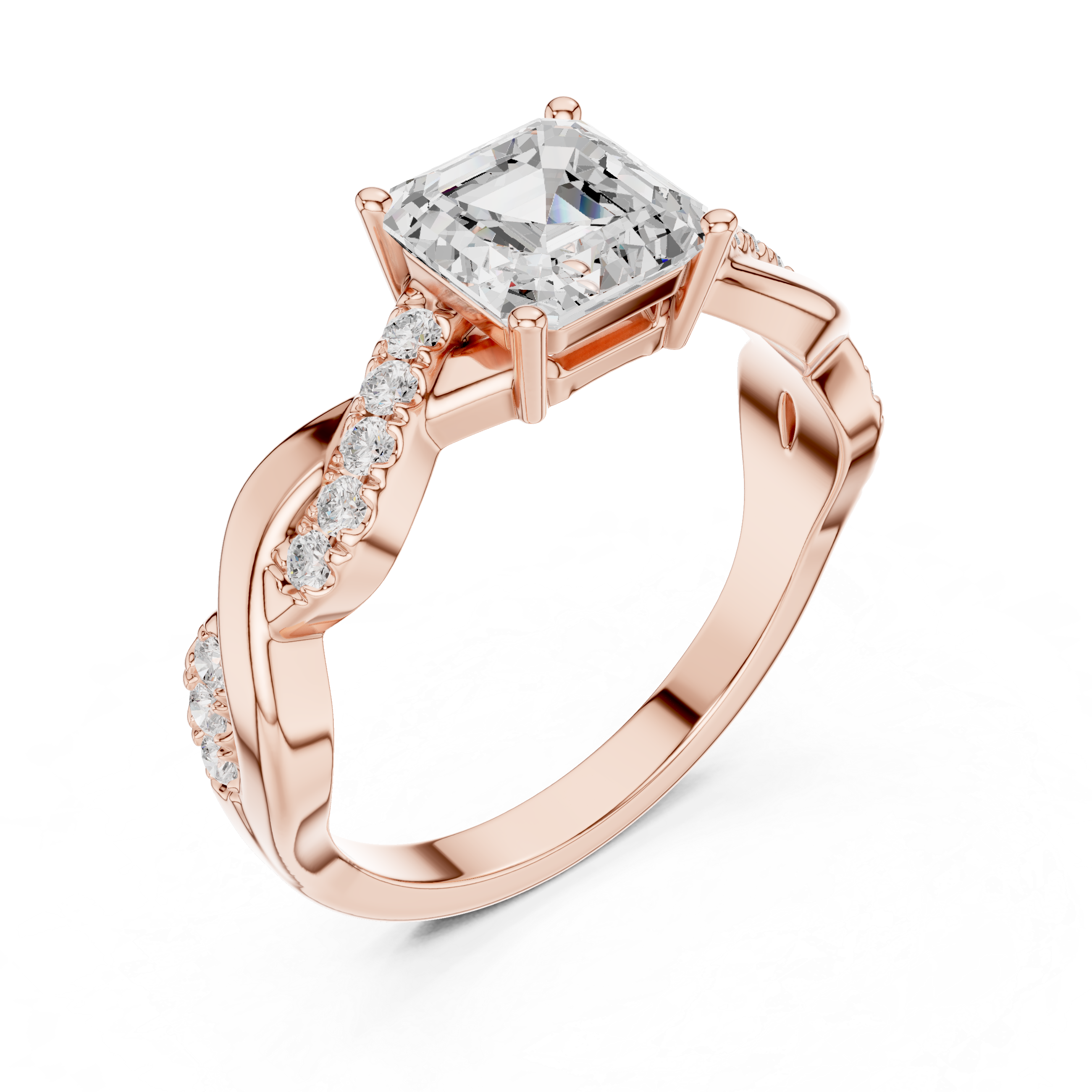Elegant stackable ring set featuring multiple slim bands.