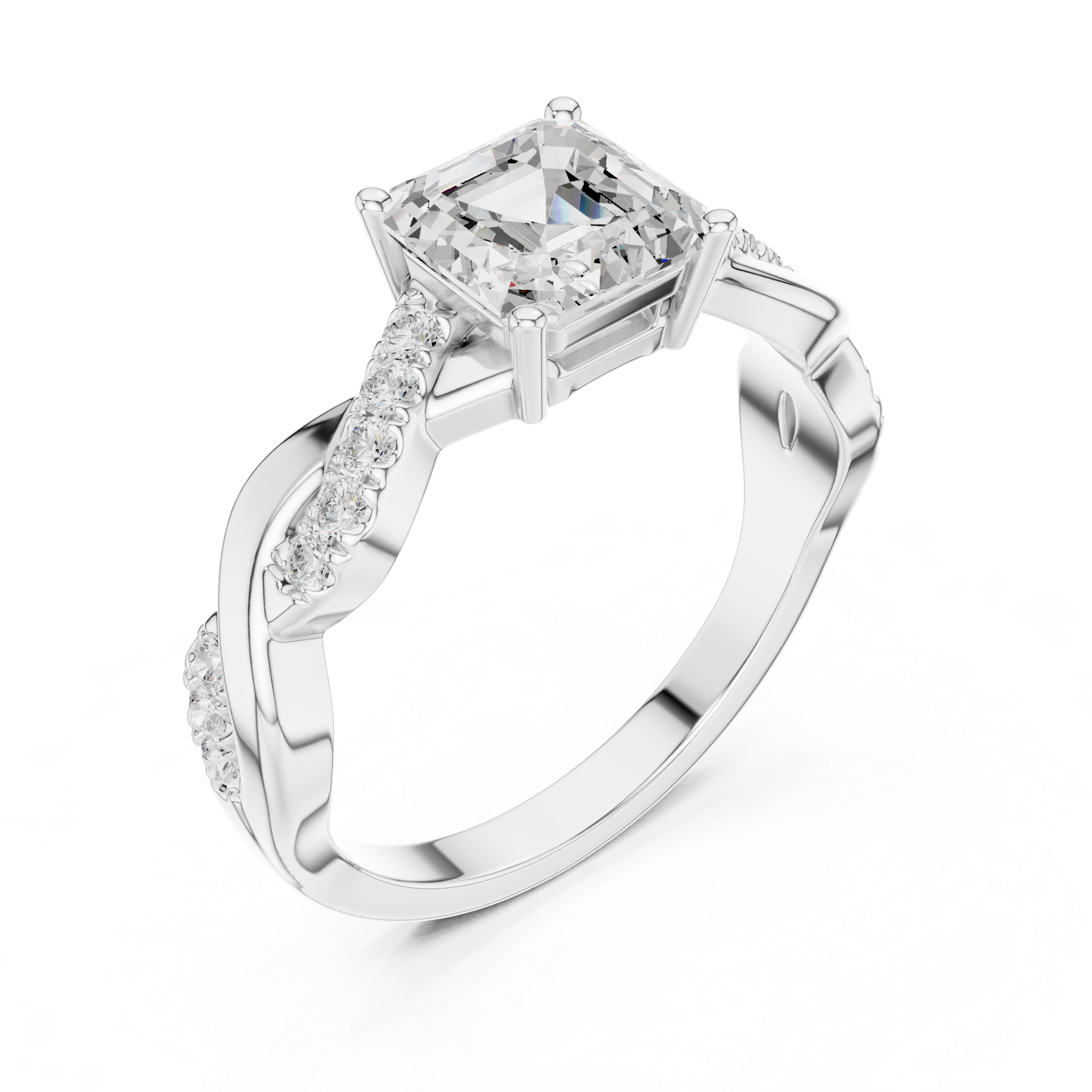 Stylish anniversary ring featuring sparkling stone accents.