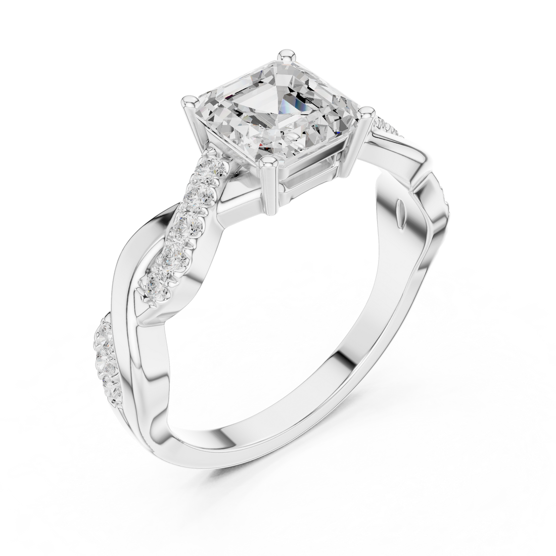 Stylish anniversary ring featuring sparkling stone accents.