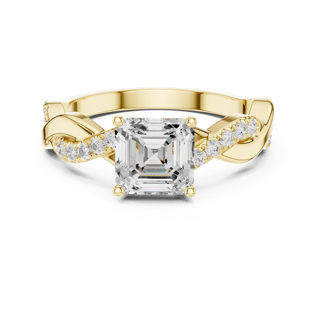 Luxury diamond stud earrings featuring brilliant-cut stones.