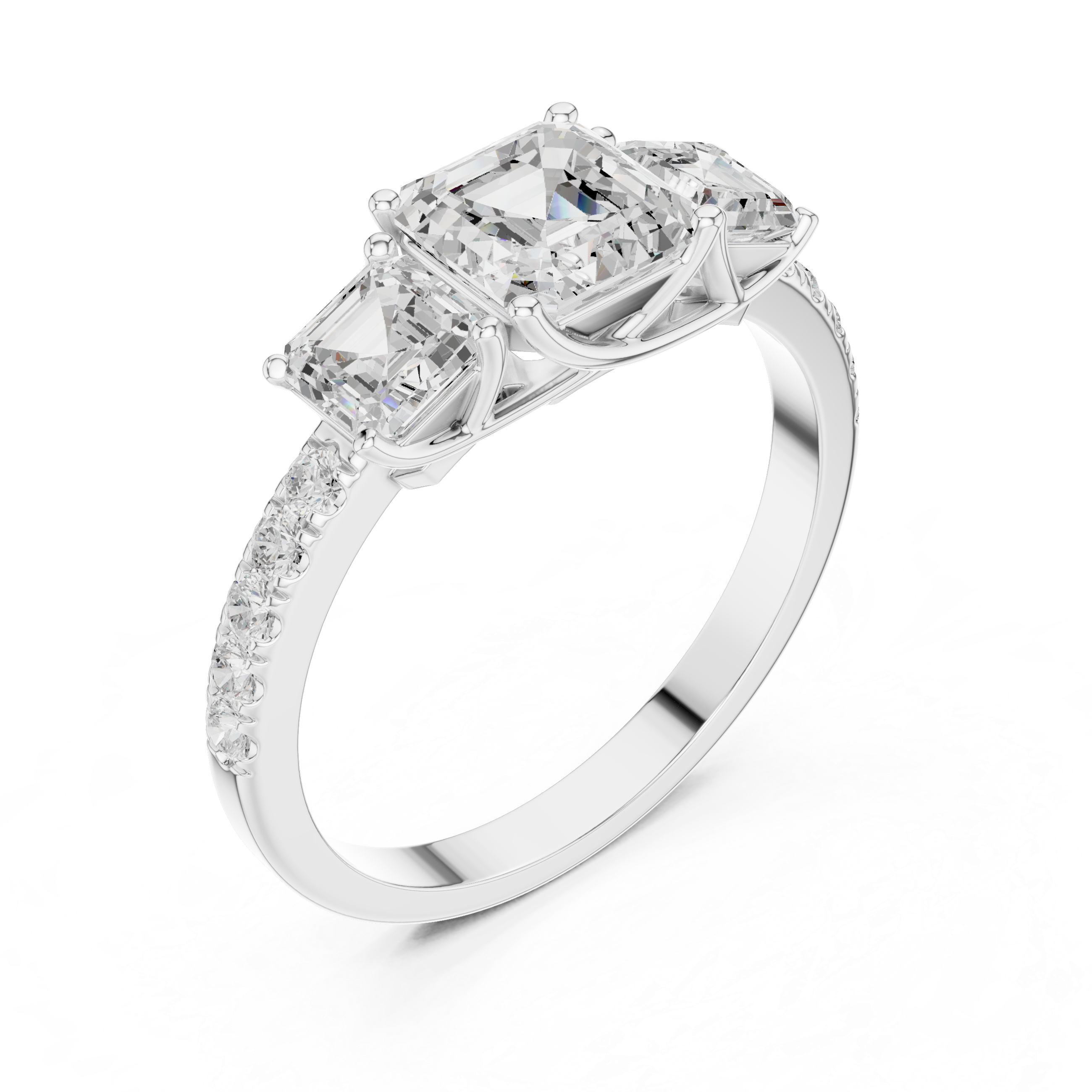 Luxury cluster diamond ring featuring multiple small stones forming dazzling centerpiece.