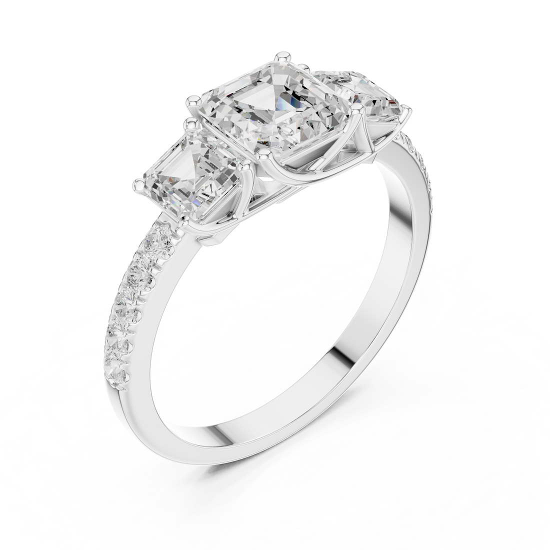 Luxury cluster diamond ring featuring multiple small stones forming dazzling centerpiece.