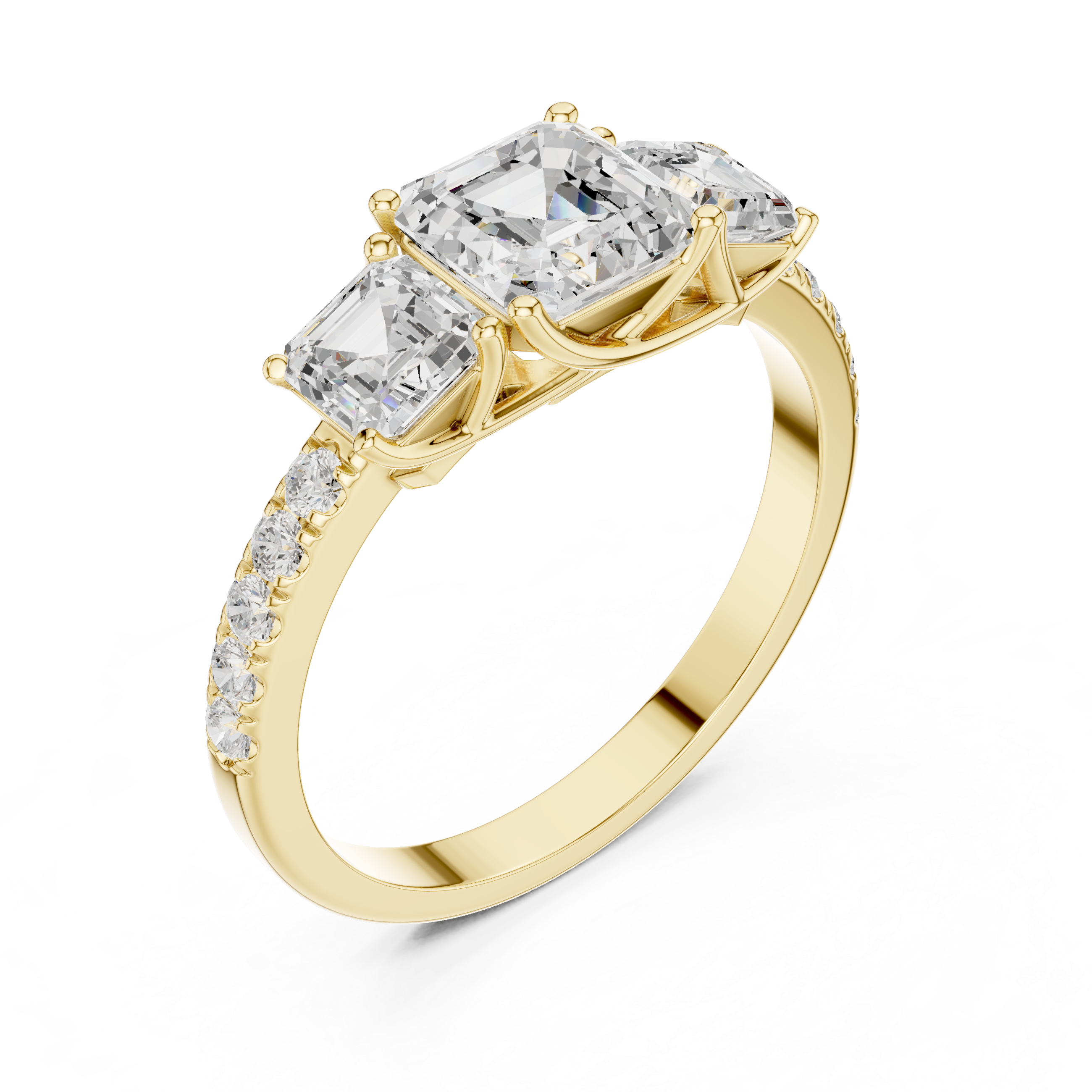 Elegant eternity ring featuring continuous circle of diamonds around the band.