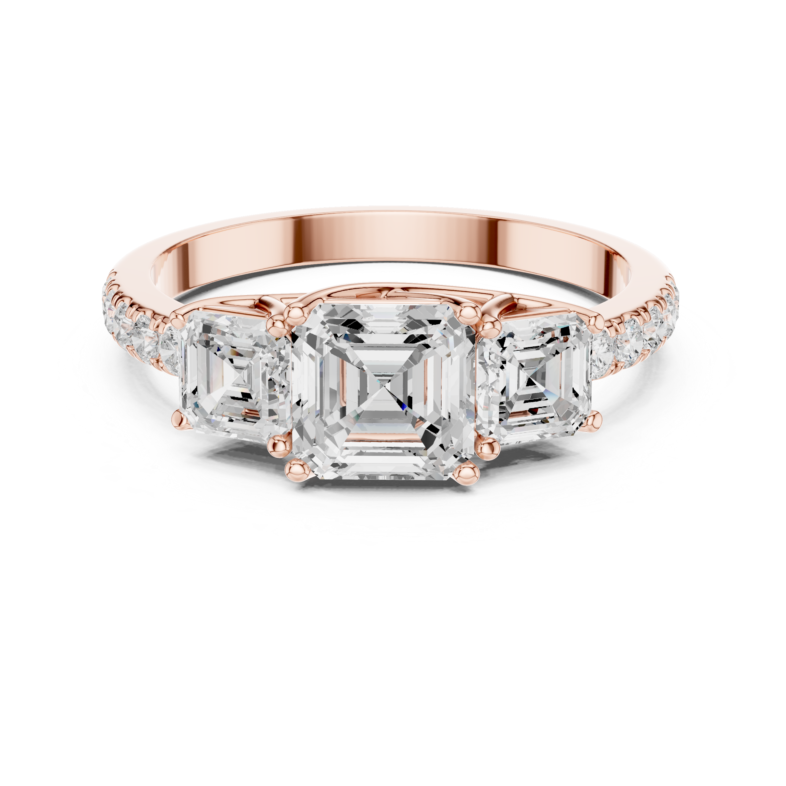 Elegant princess-cut diamond engagement ring with brilliant center stone and slim polished gold band.
