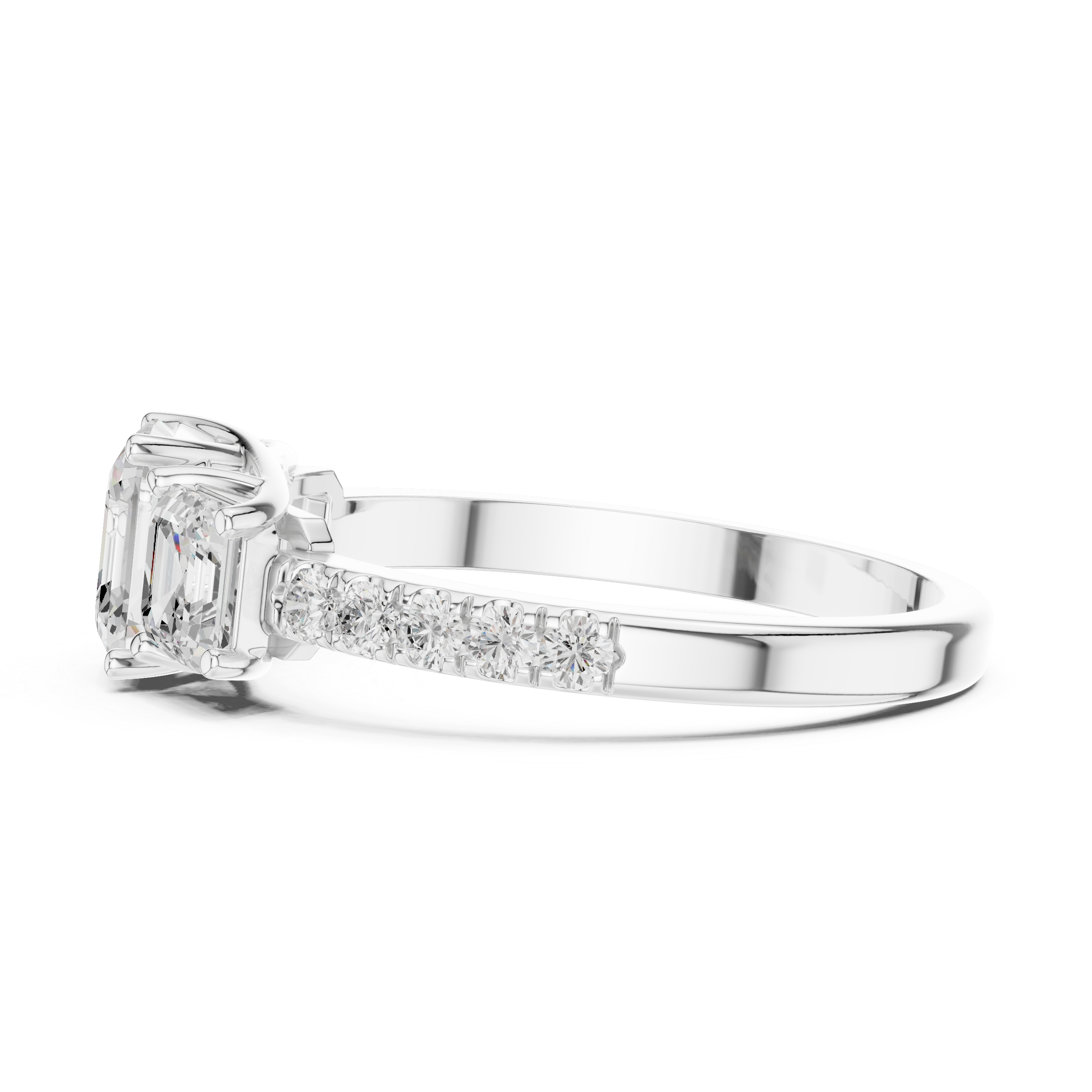 Designer floral diamond ring inspired by blooming flower patterns.