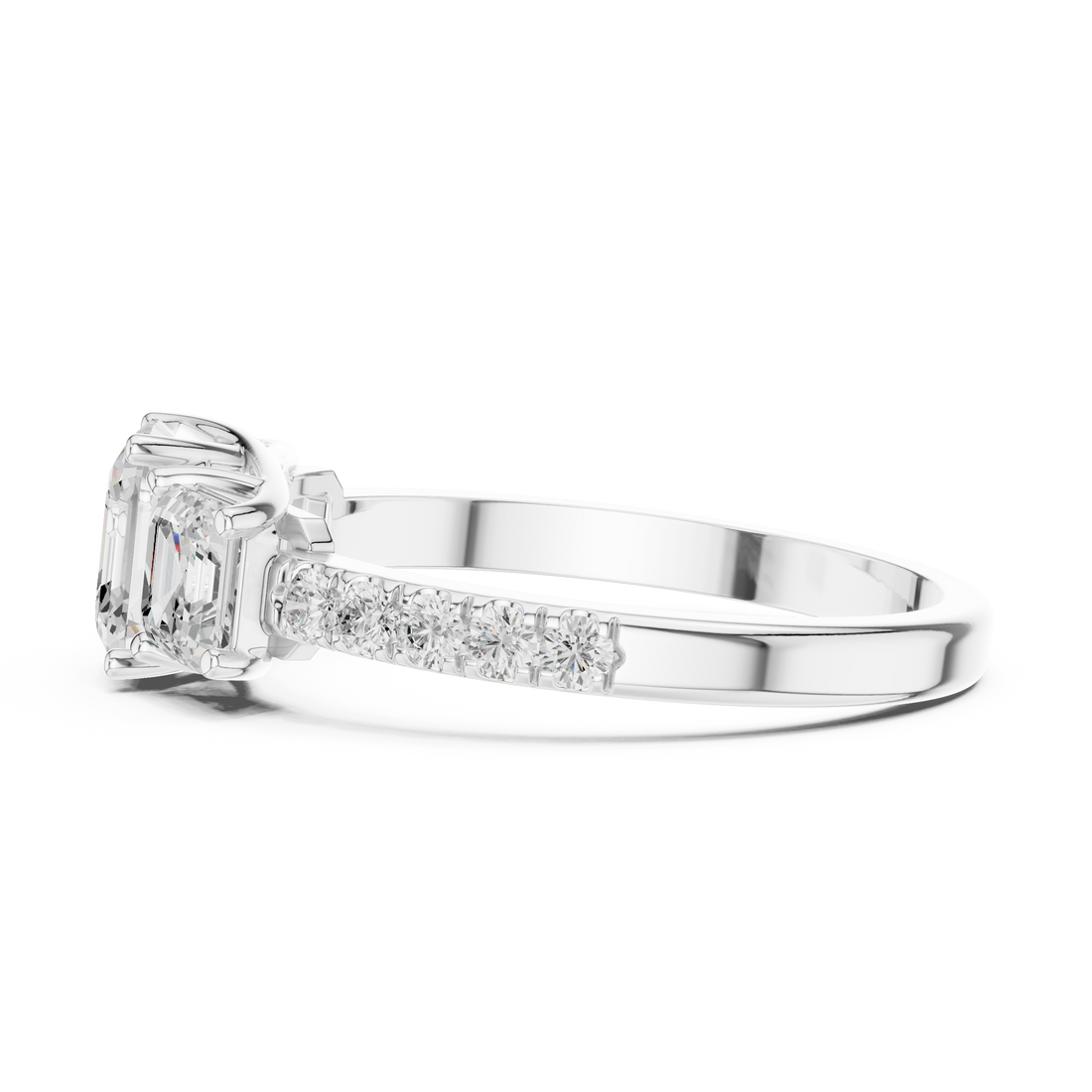 Designer floral diamond ring inspired by blooming flower patterns.
