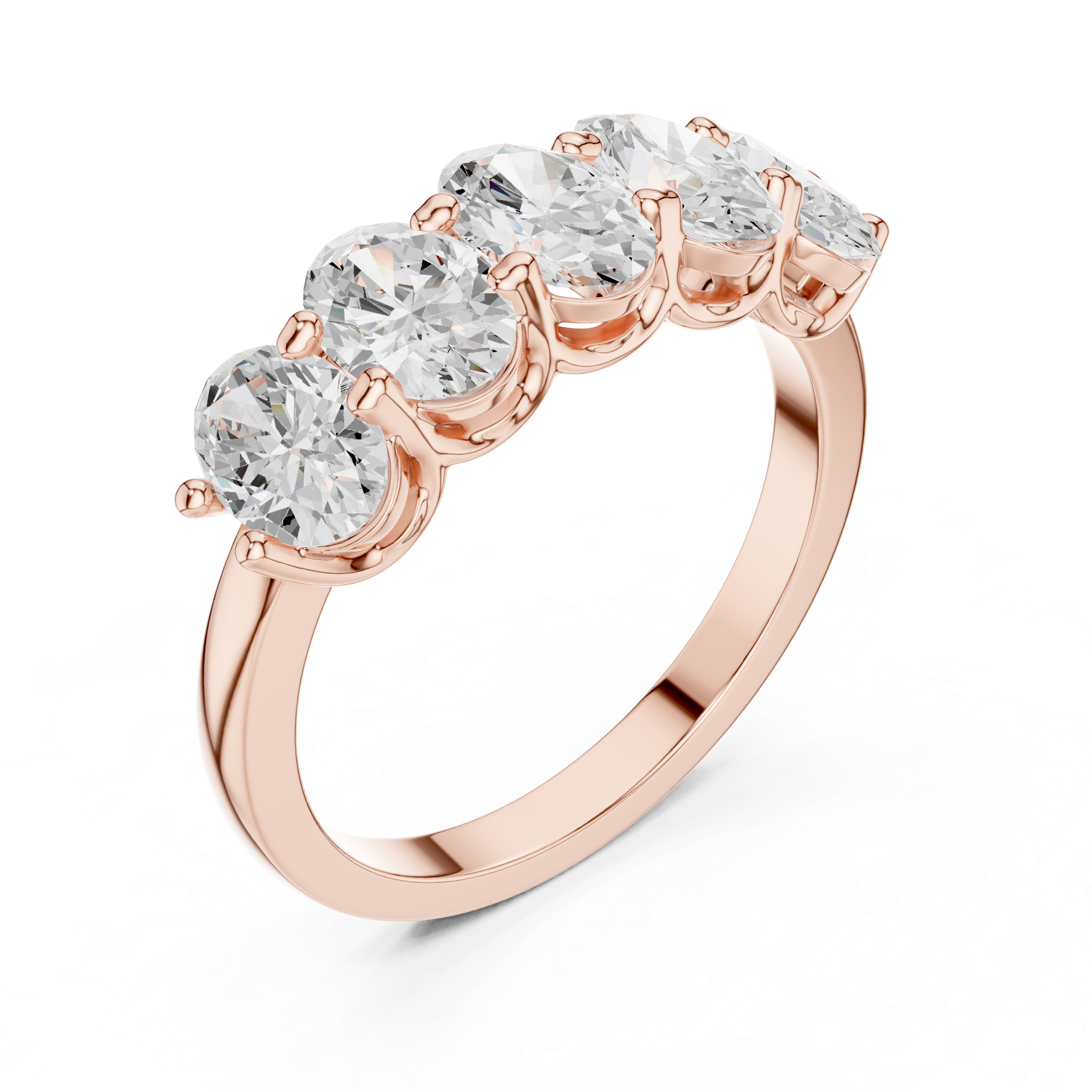 Elegant stackable ring set featuring multiple slim bands.