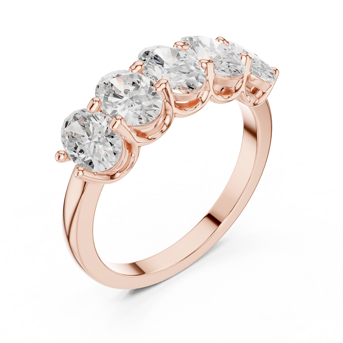 Elegant stackable ring set featuring multiple slim bands.