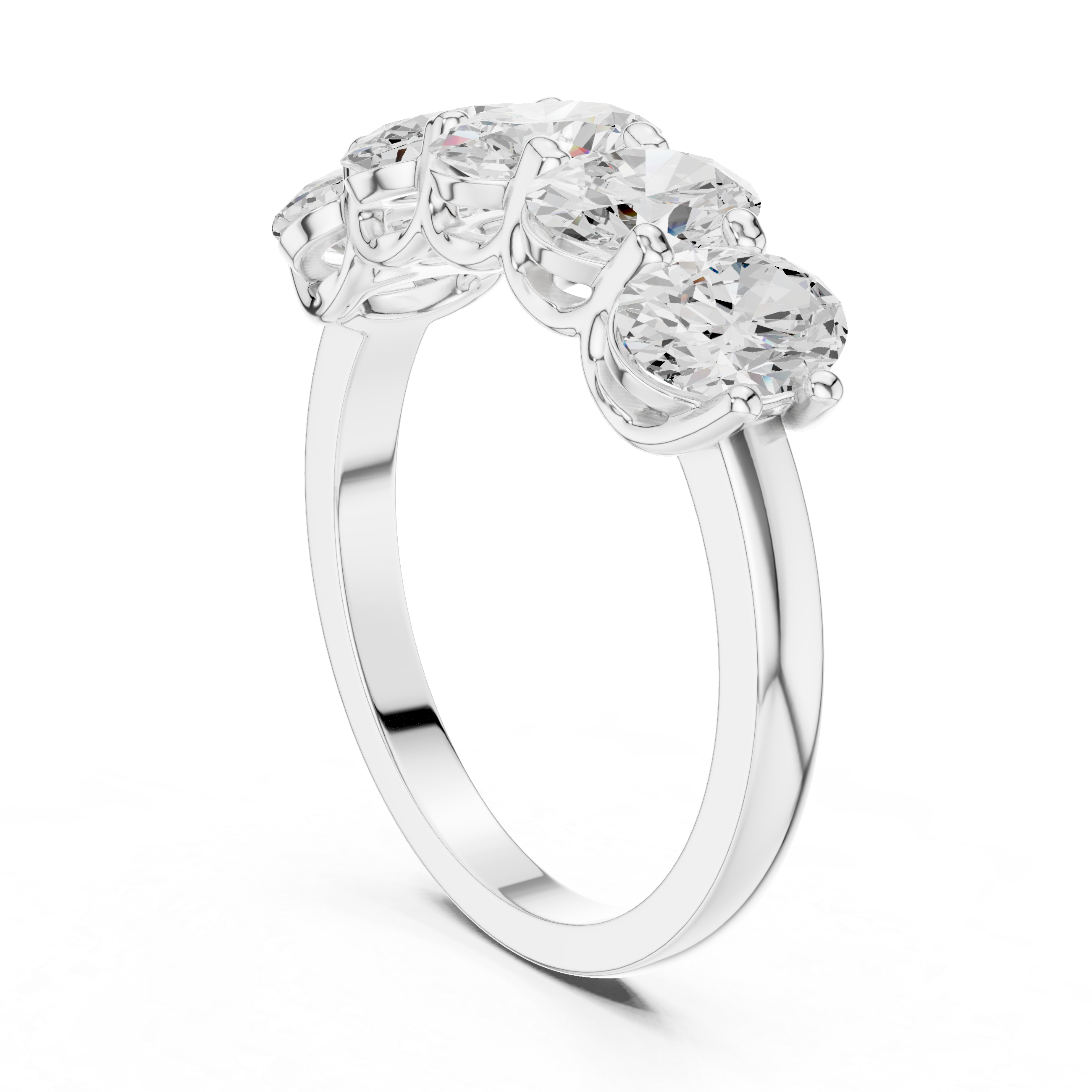 Classic eternity band featuring continuous diamond circle.