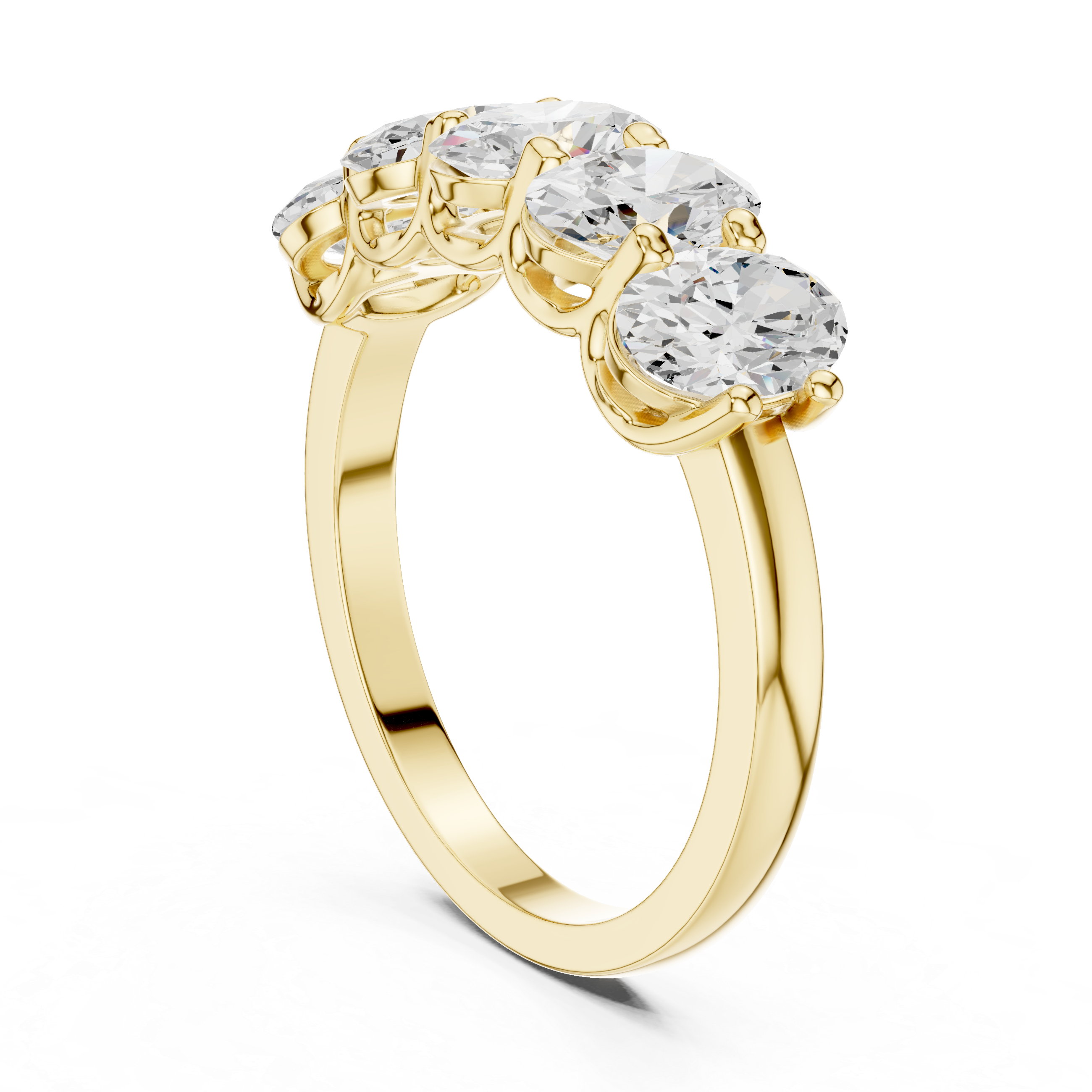 Modern promise ring featuring minimalist structure.