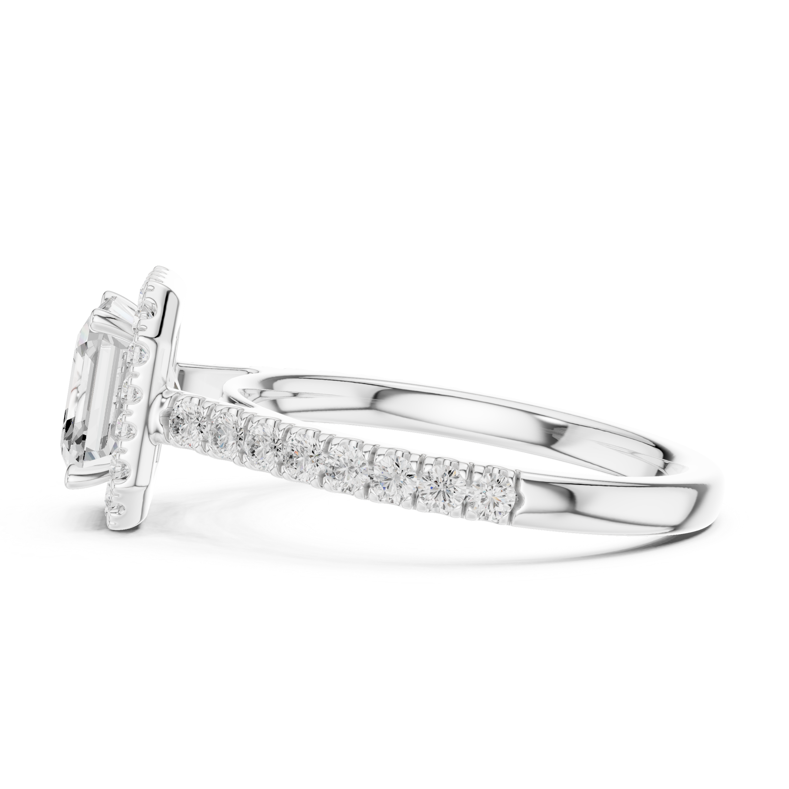 Premium  contemporary three stone design