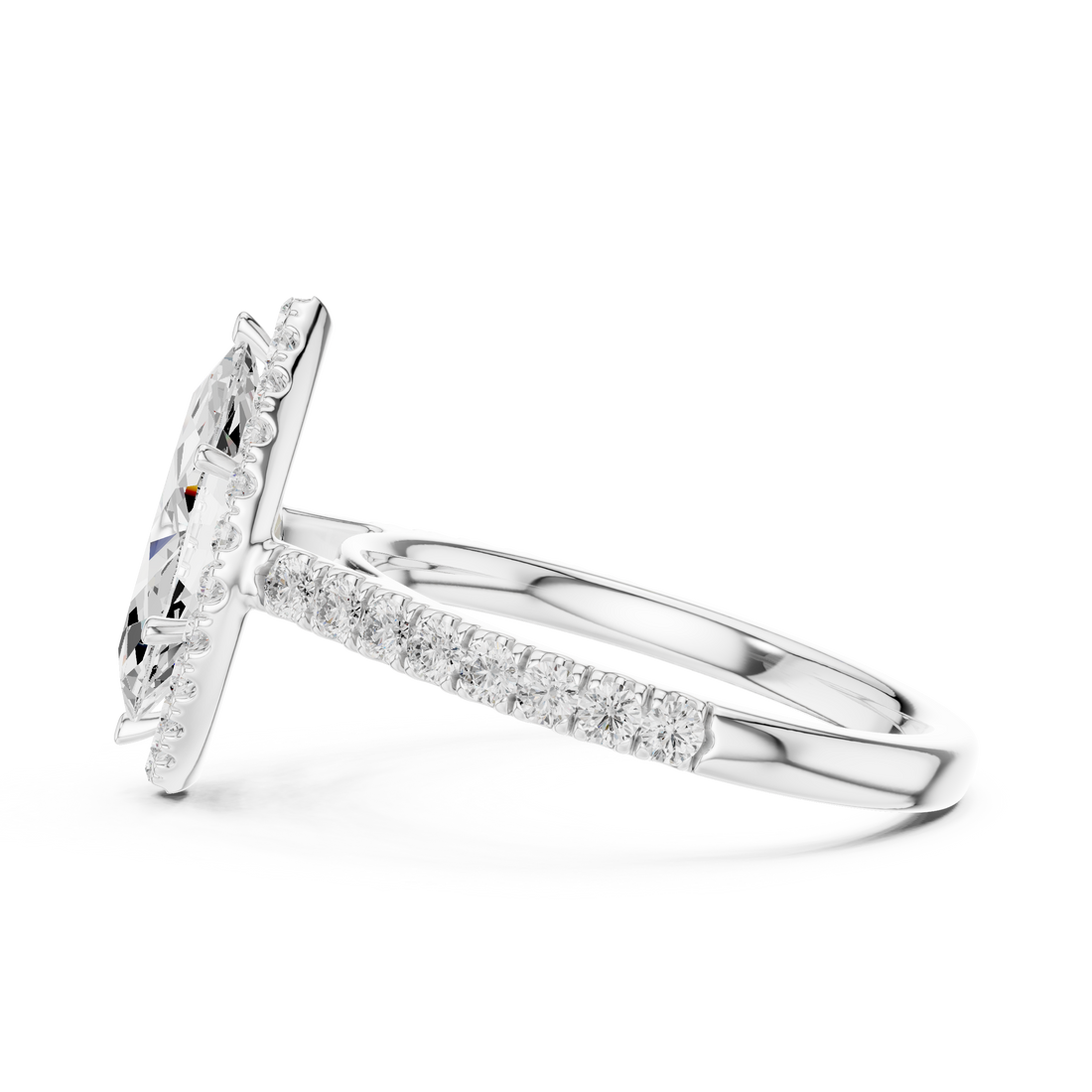 Premium  contemporary three stone design
