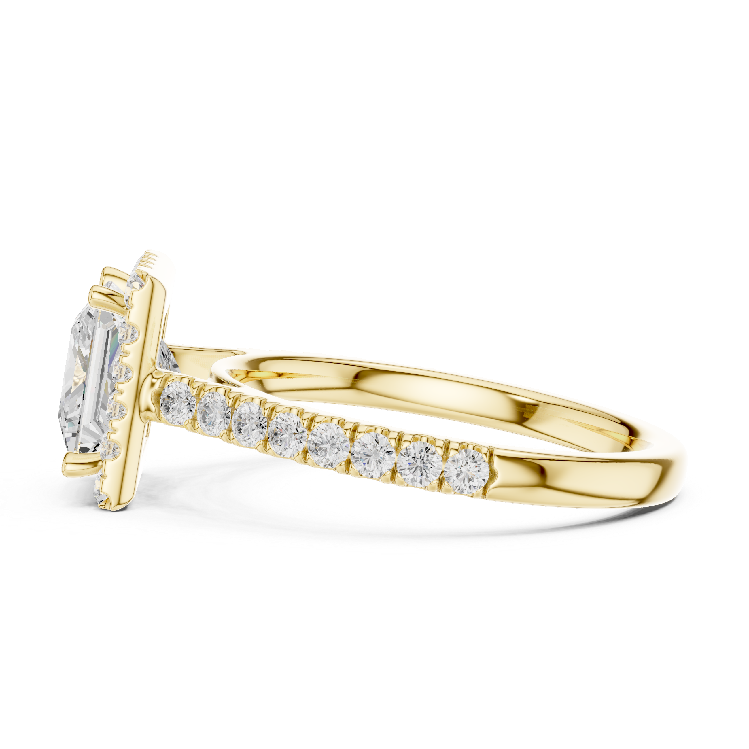 Three stone  with accent diamonds