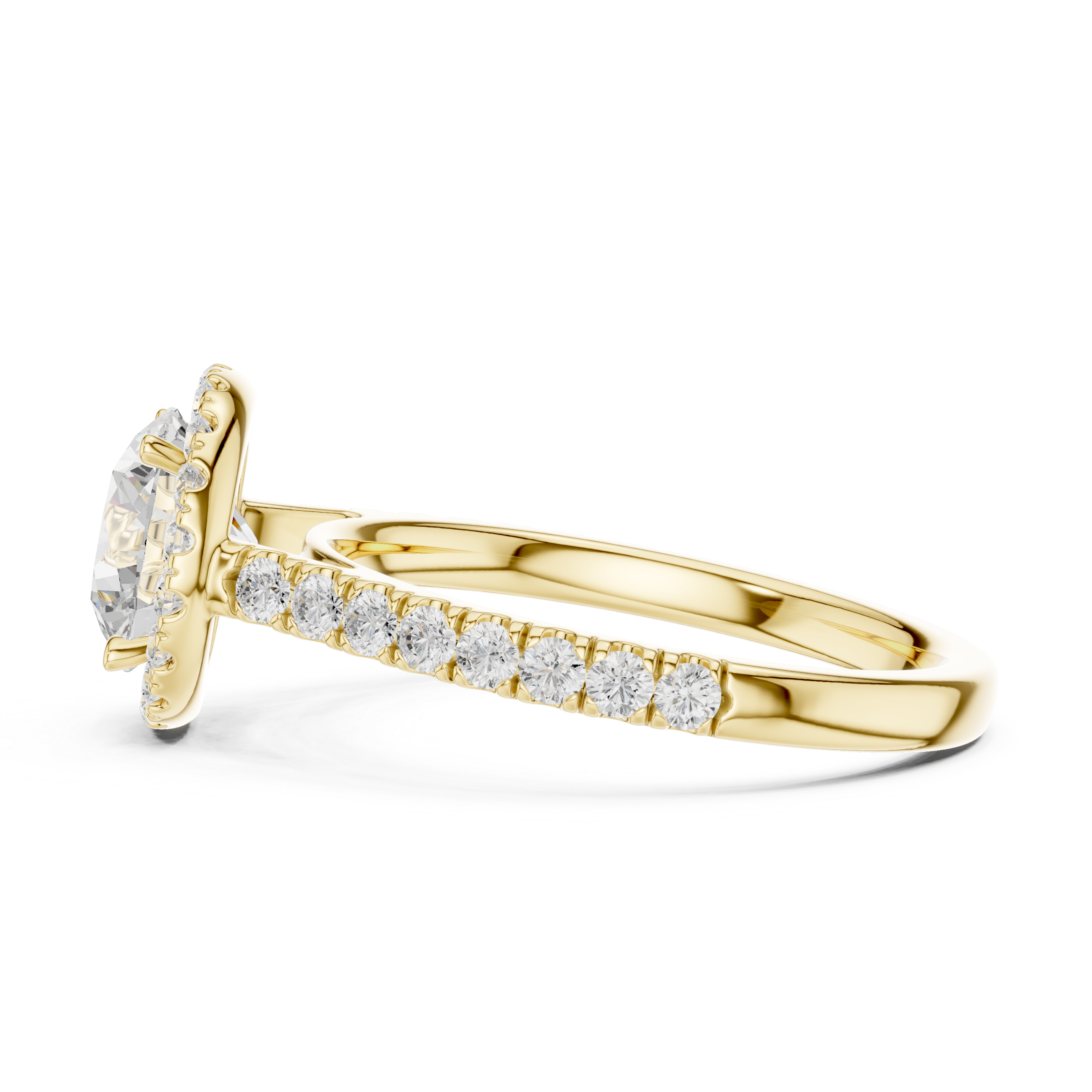 Three stone  with accent diamonds