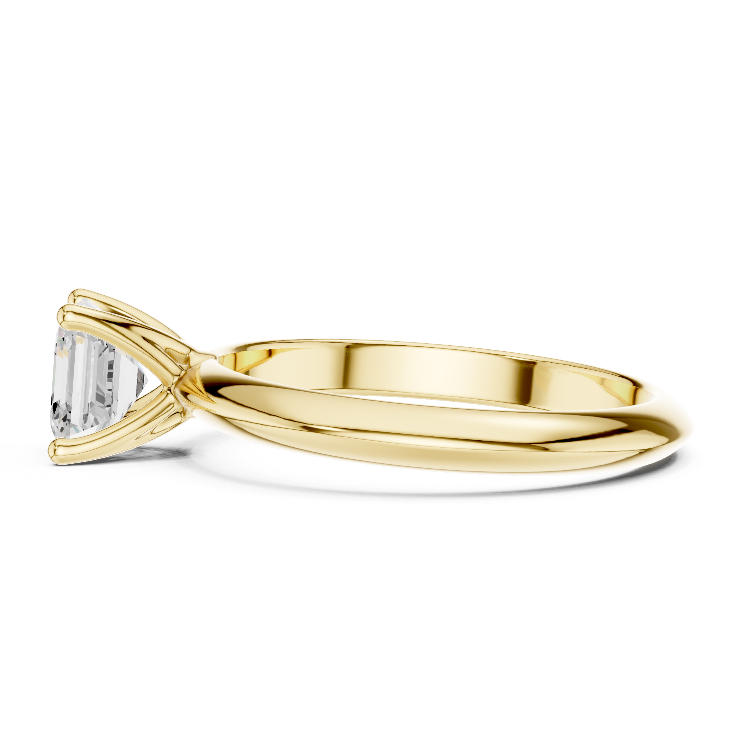 Floral ring with petal-shaped detailing.