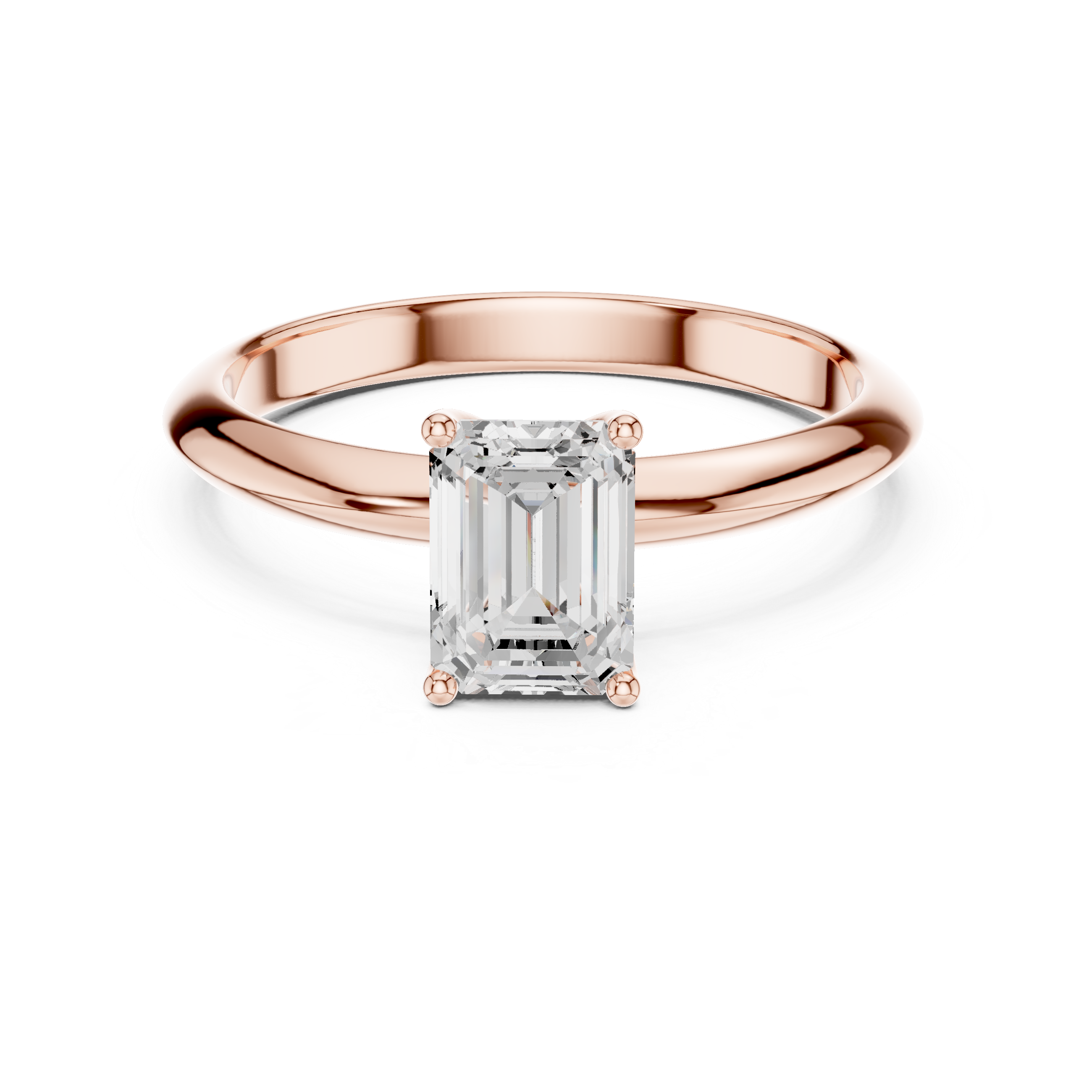 Thin band engagement ring with elegance.
