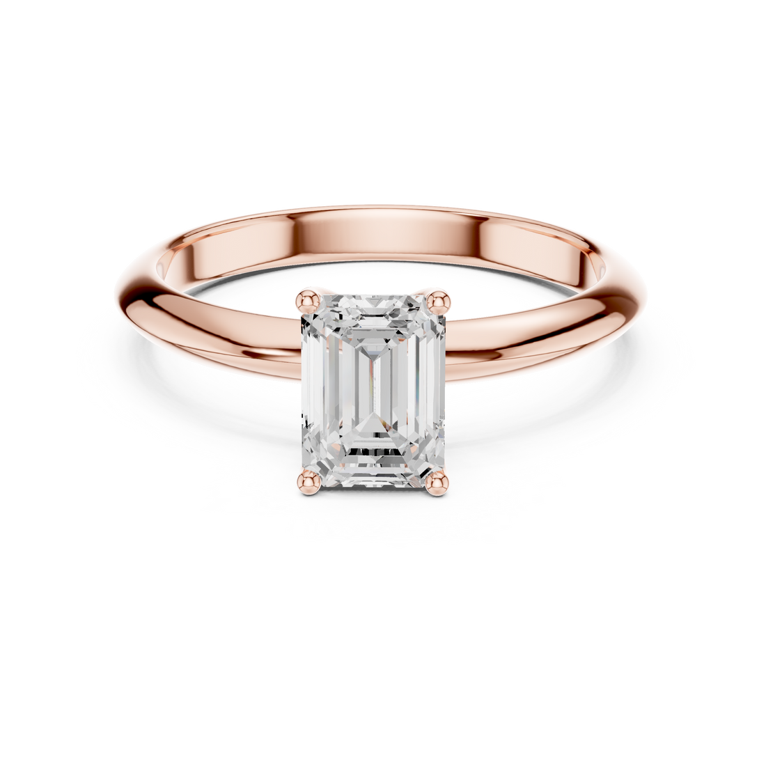 Thin band engagement ring with elegance.