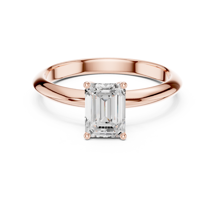 Thin band engagement ring with elegance.