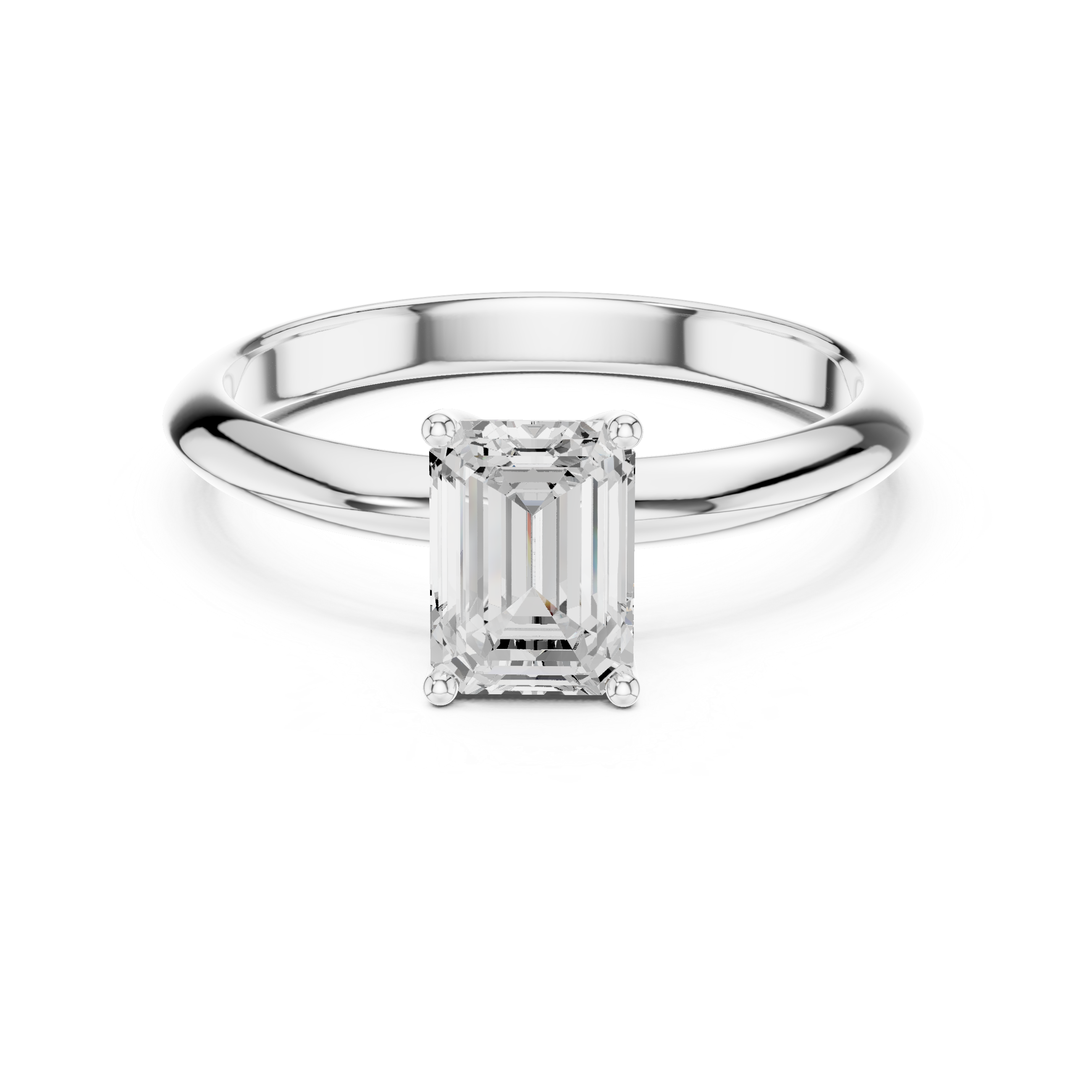 Smooth polished wedding band ring.
