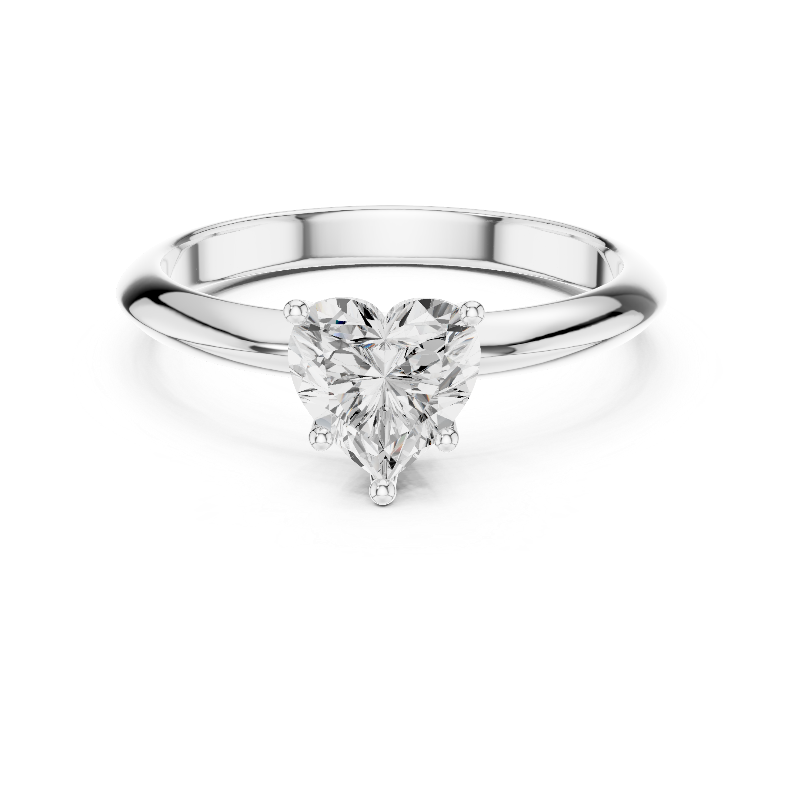 Smooth diamond ring with polished edges.