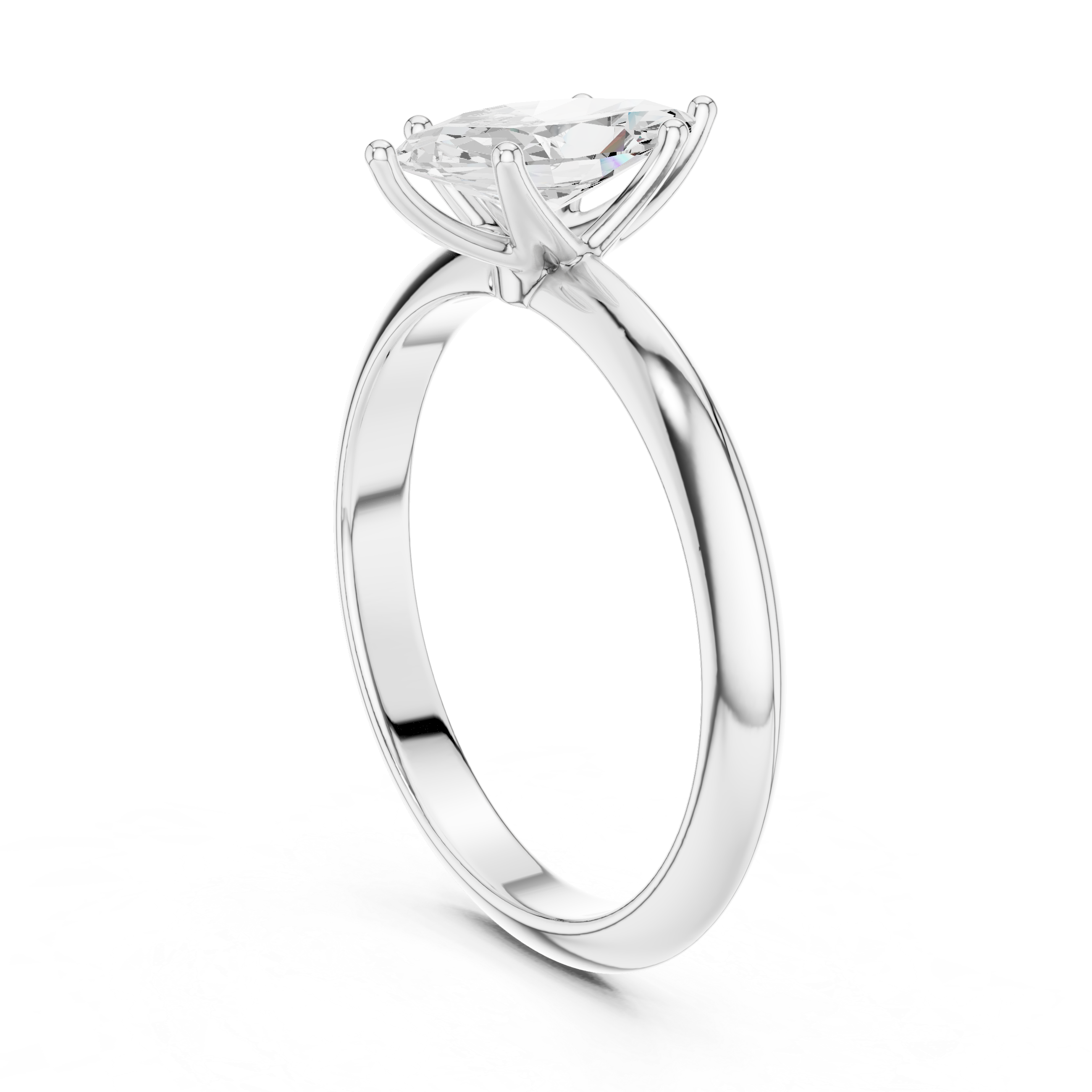 Diamond hoop earrings with polished finish.