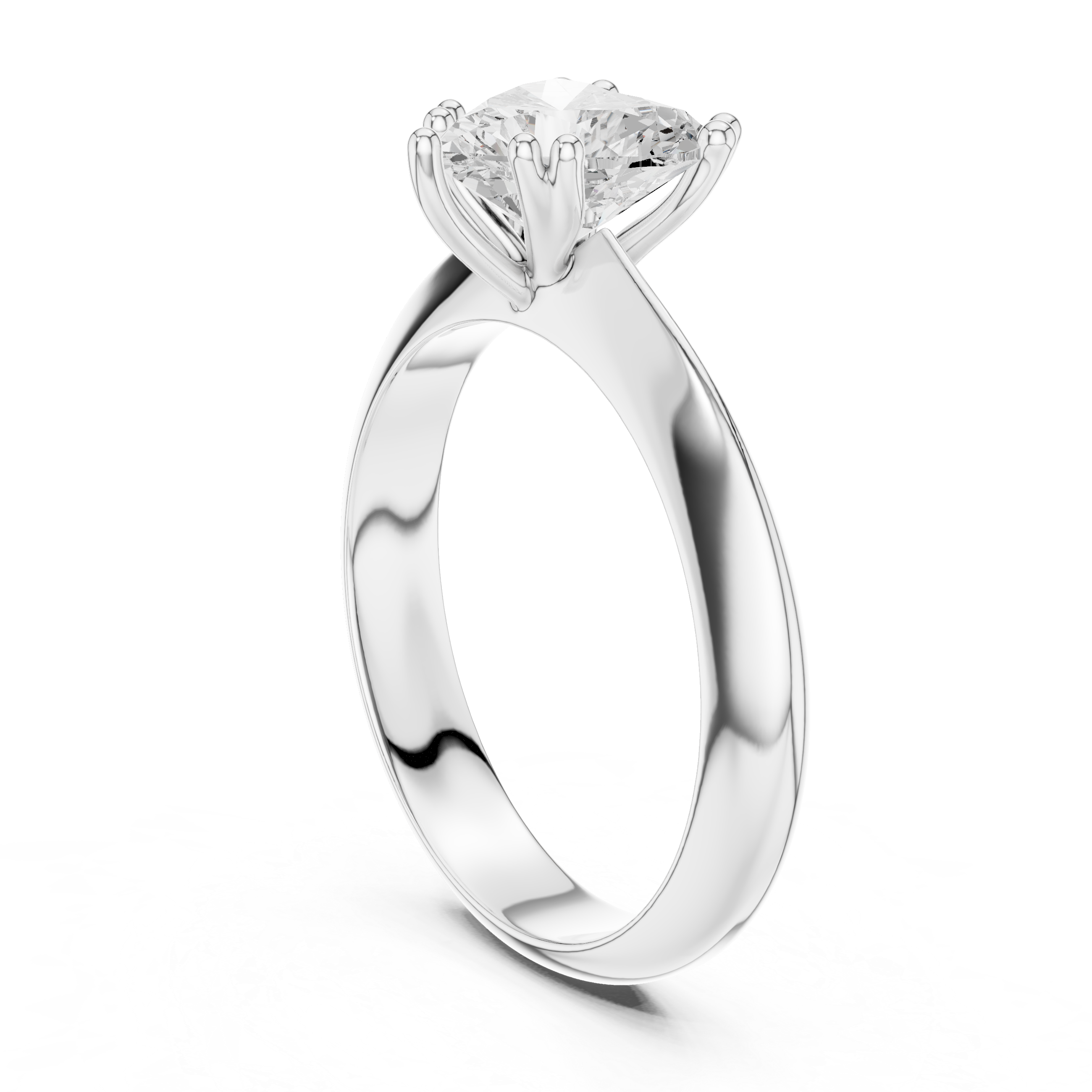 Diamond nose stud with simple round setting.