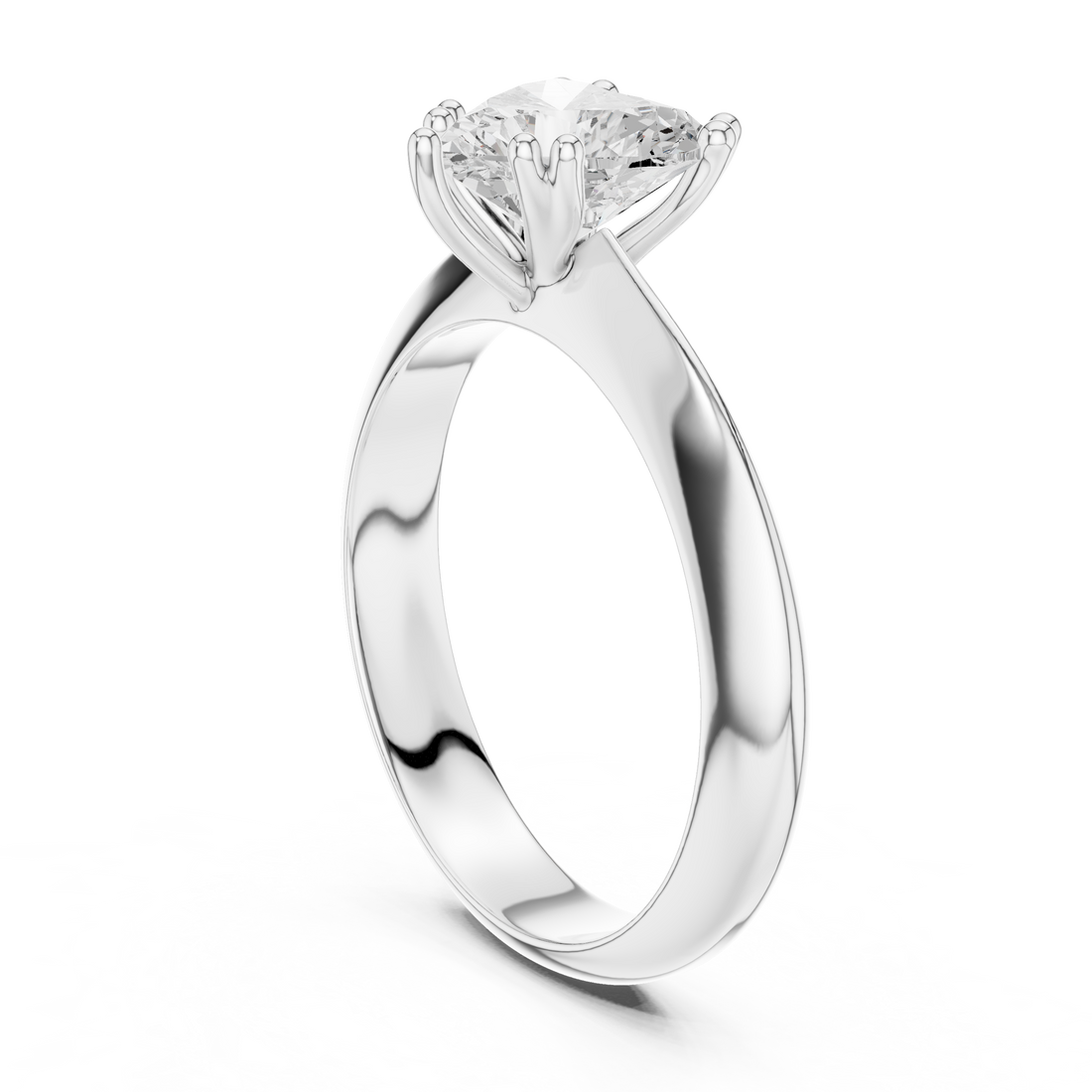 Diamond nose stud with simple round setting.