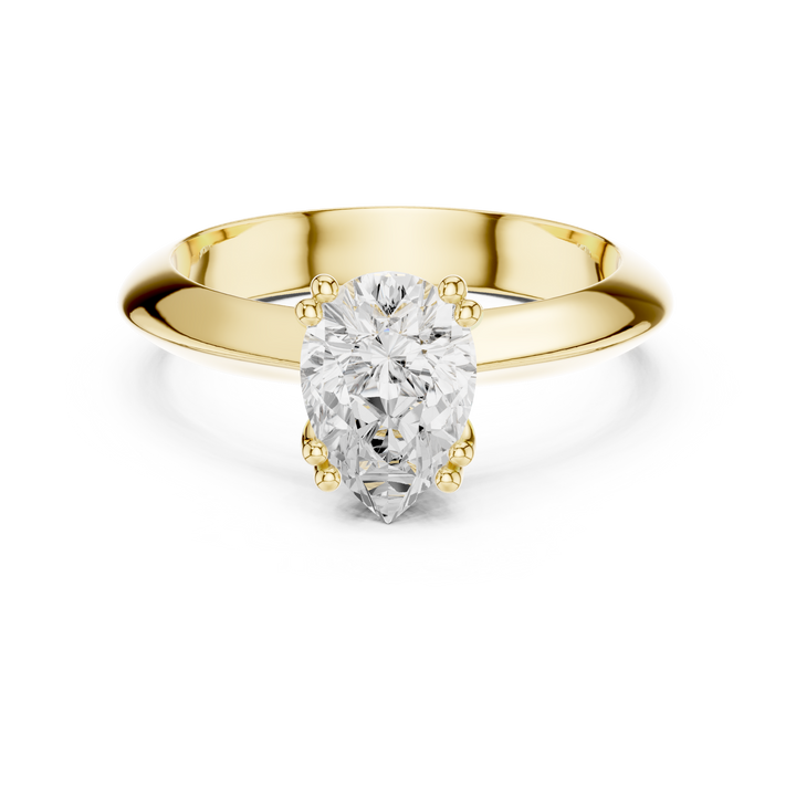 Halo gemstone ring with sparkling border.