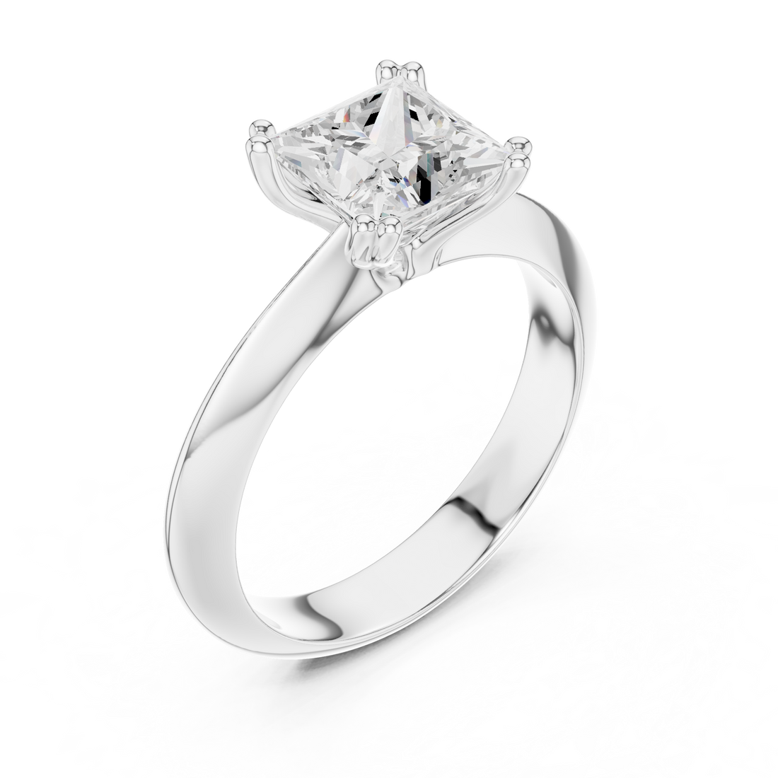 Diamond ear climber earrings with sleek design.