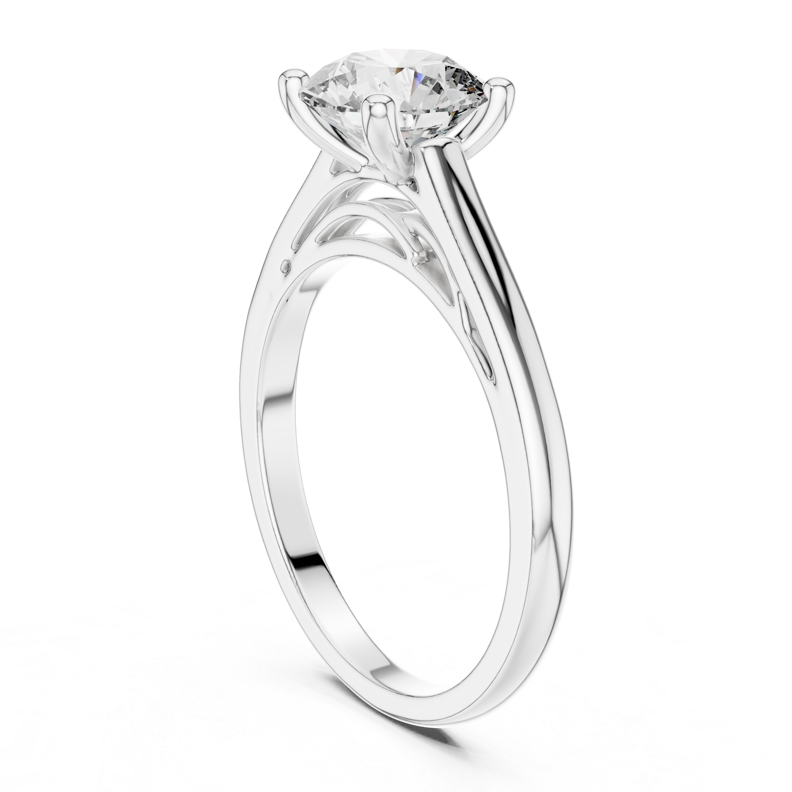 Timeless Round Brilliant Diamond Solitaire Engagement Ring