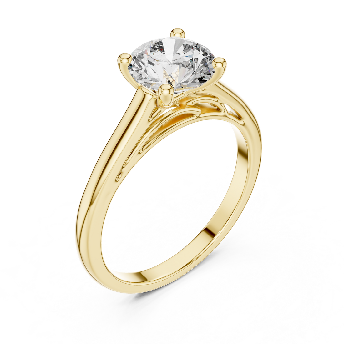 Timeless Round Brilliant Diamond Solitaire Engagement Ring