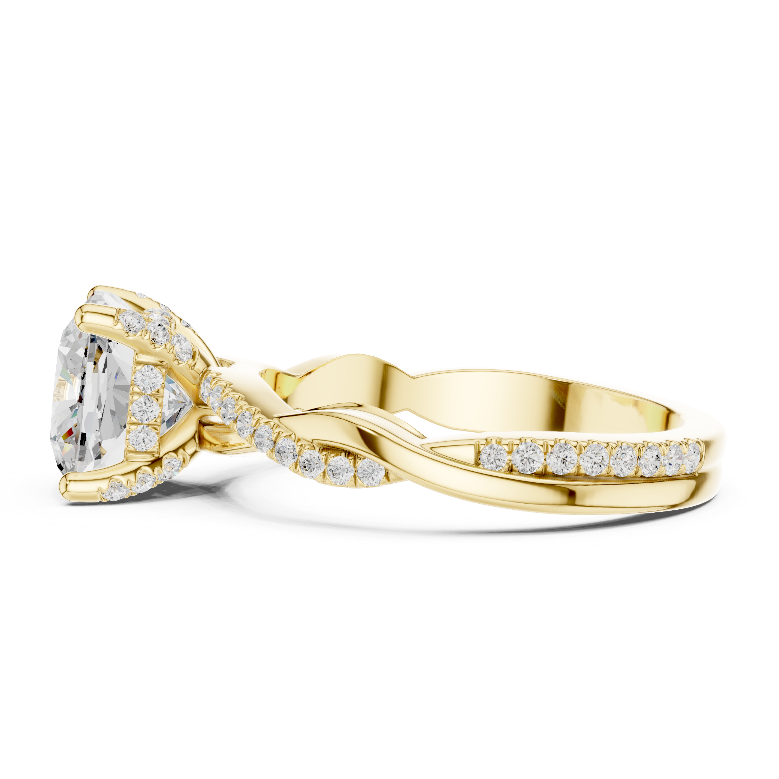 Three stone  with accent diamonds
