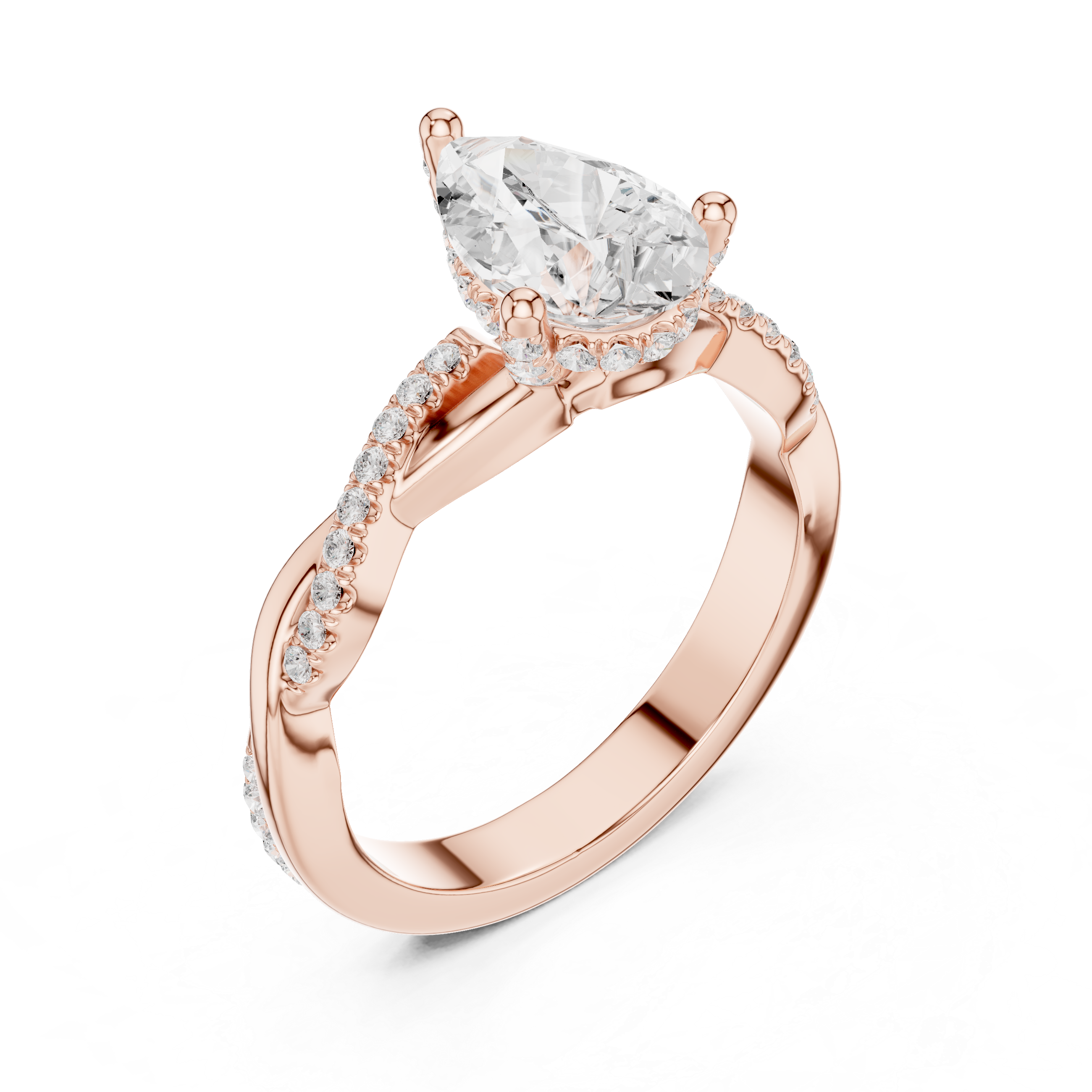 Premium  contemporary three stone design
