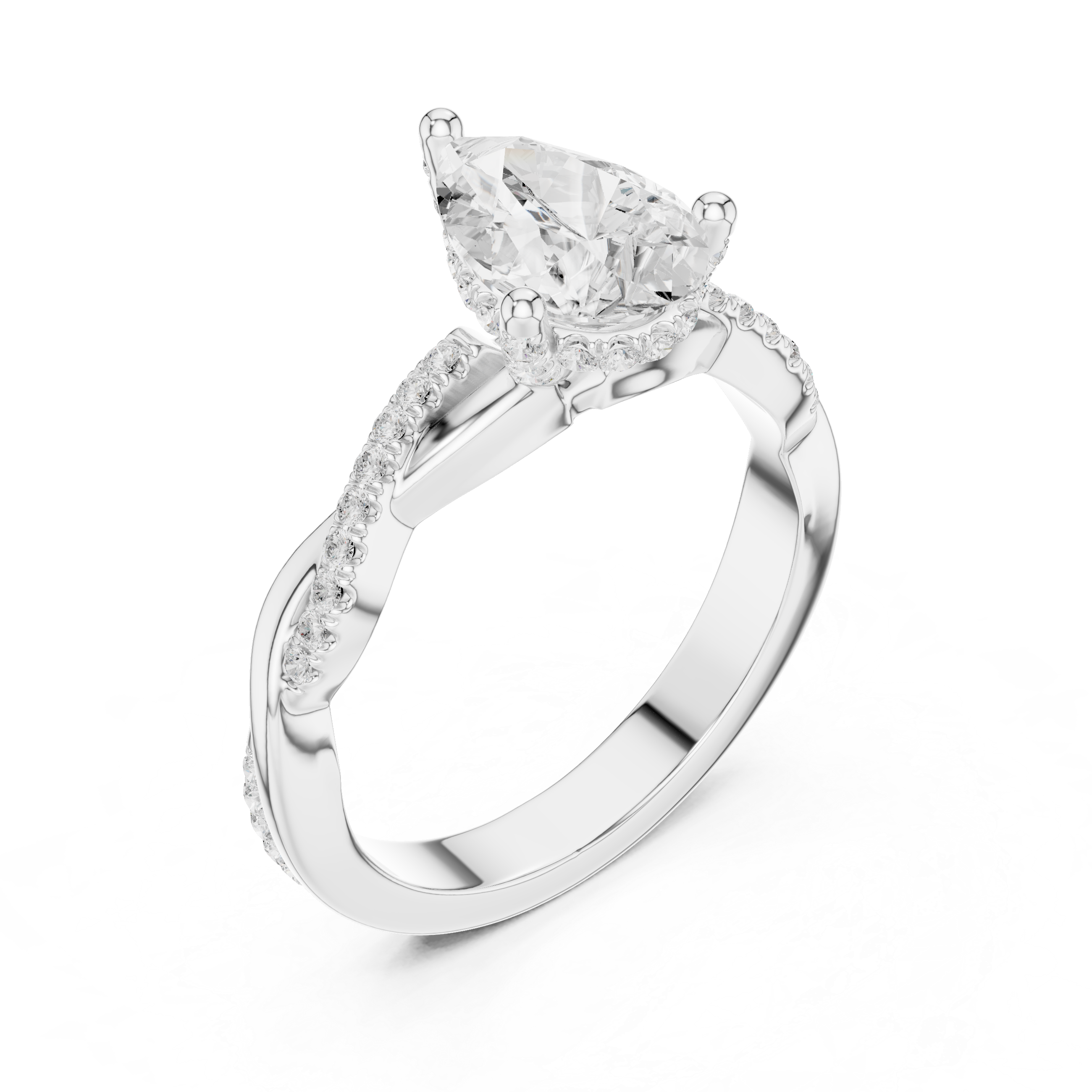 Three stone  with accent diamonds