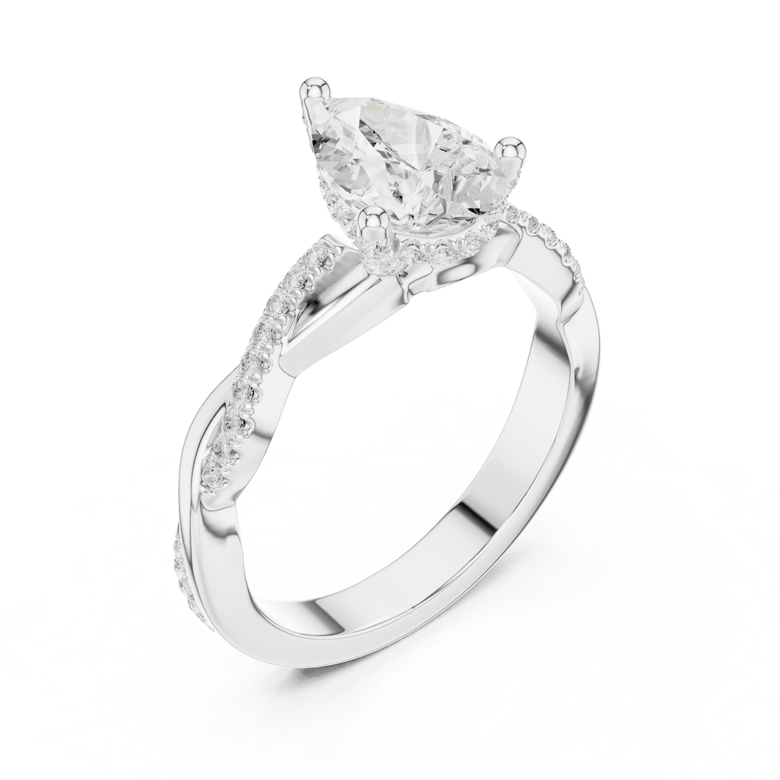 Three stone  with accent diamonds