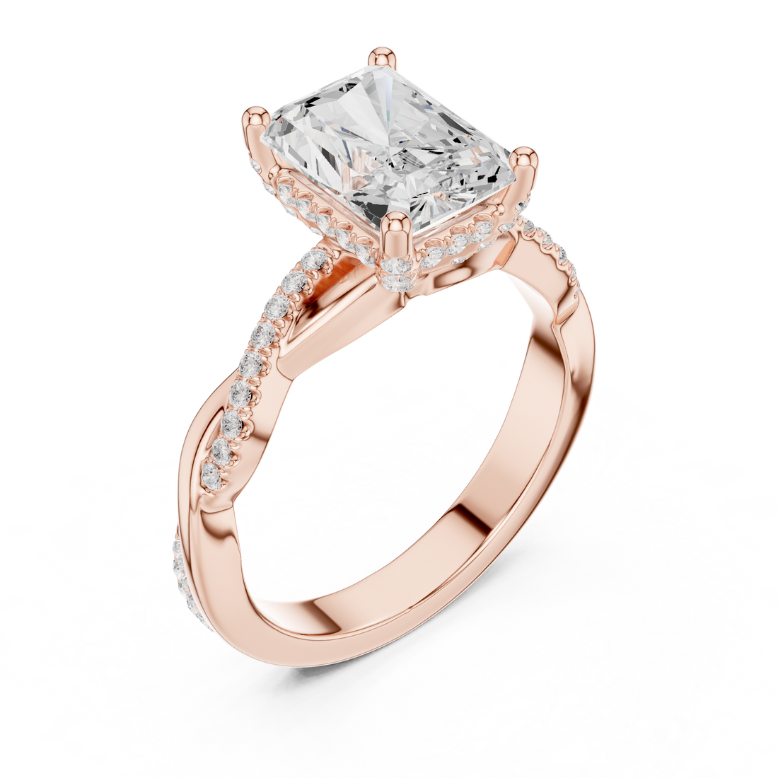 Premium  contemporary three stone design