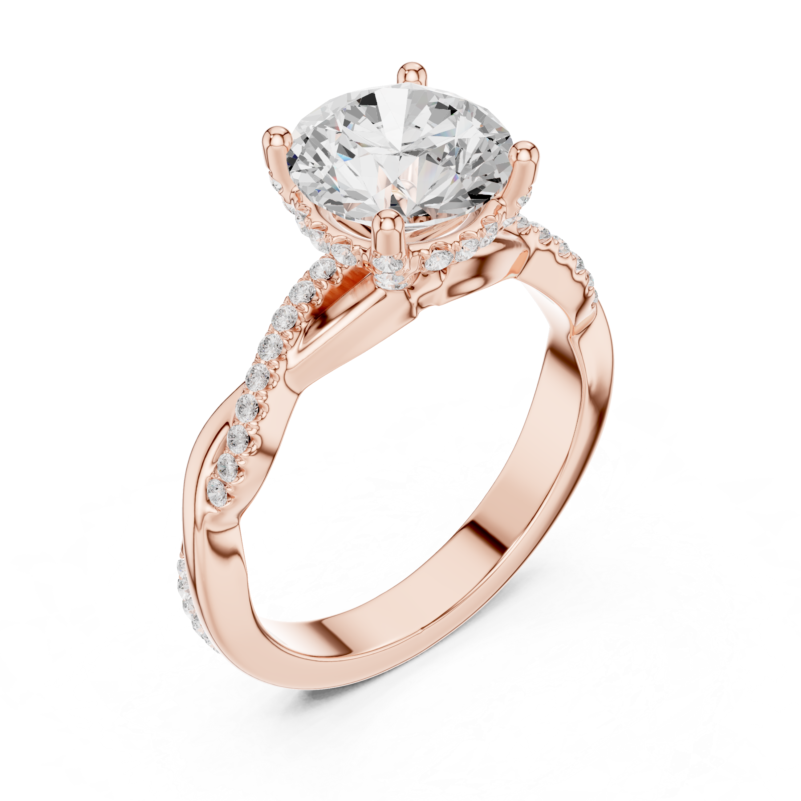 Premium  contemporary three stone design