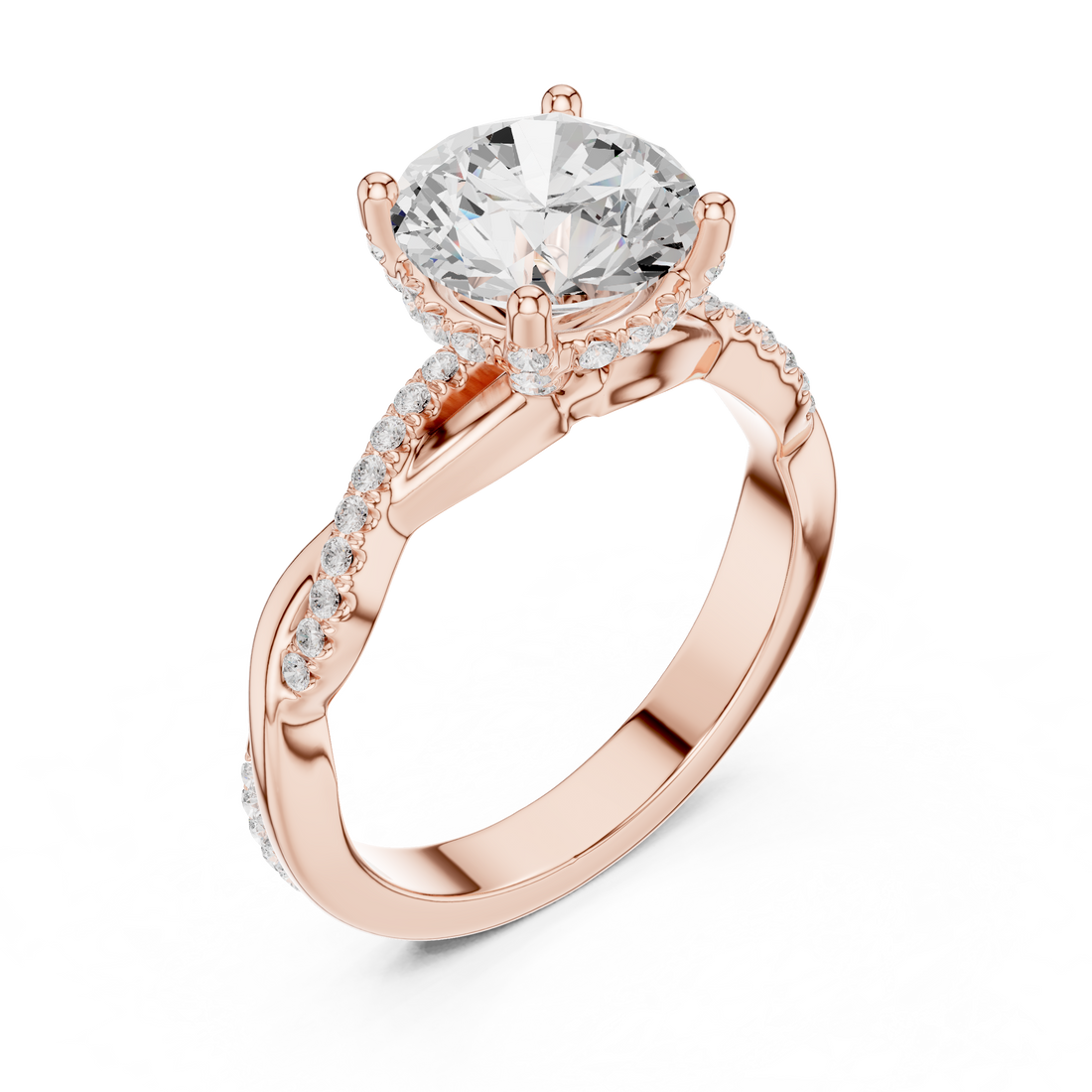 Premium  contemporary three stone design