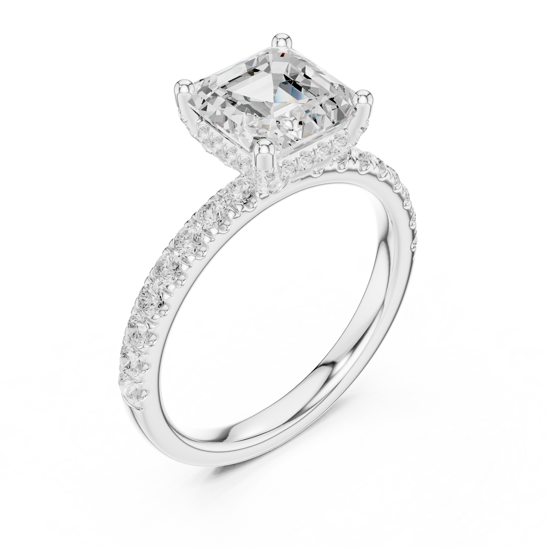 Modern  three stone accent design