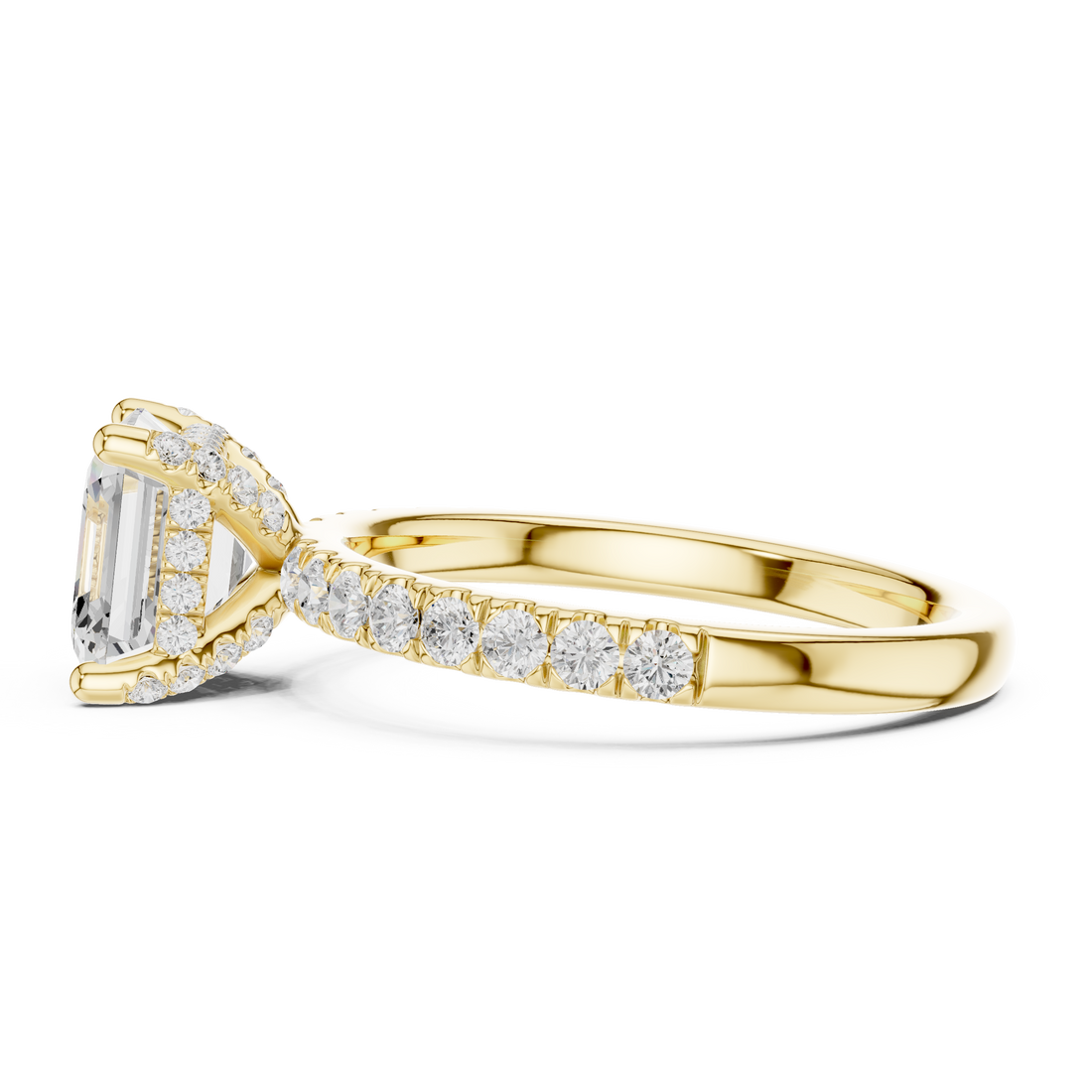 Three stone  with accent diamonds