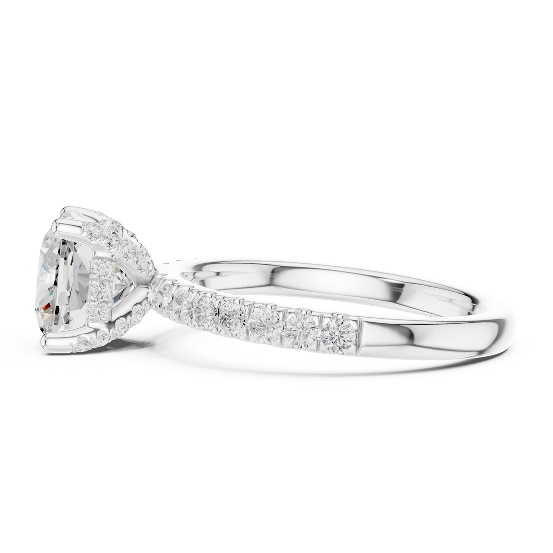 Premium  contemporary three stone design