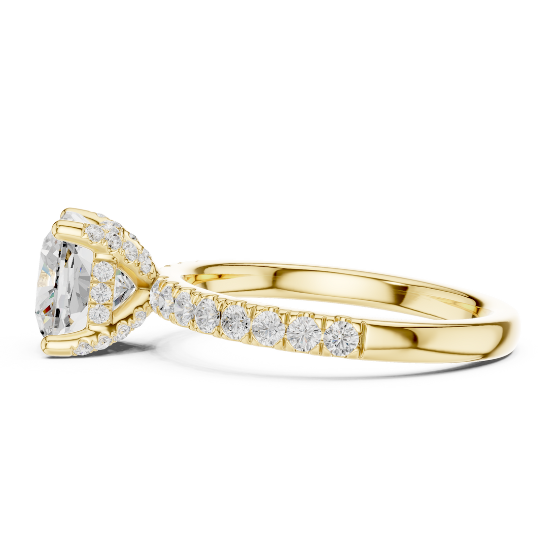 Three stone  with accent diamonds