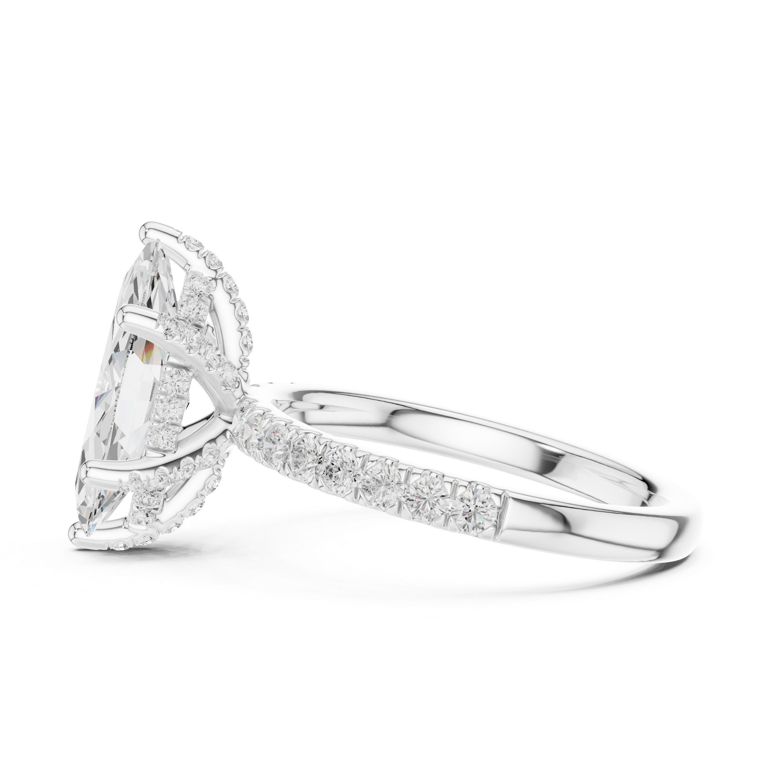 Premium  contemporary three stone design
