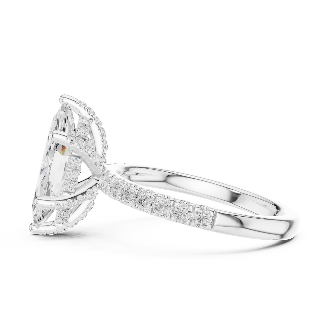 Premium  contemporary three stone design